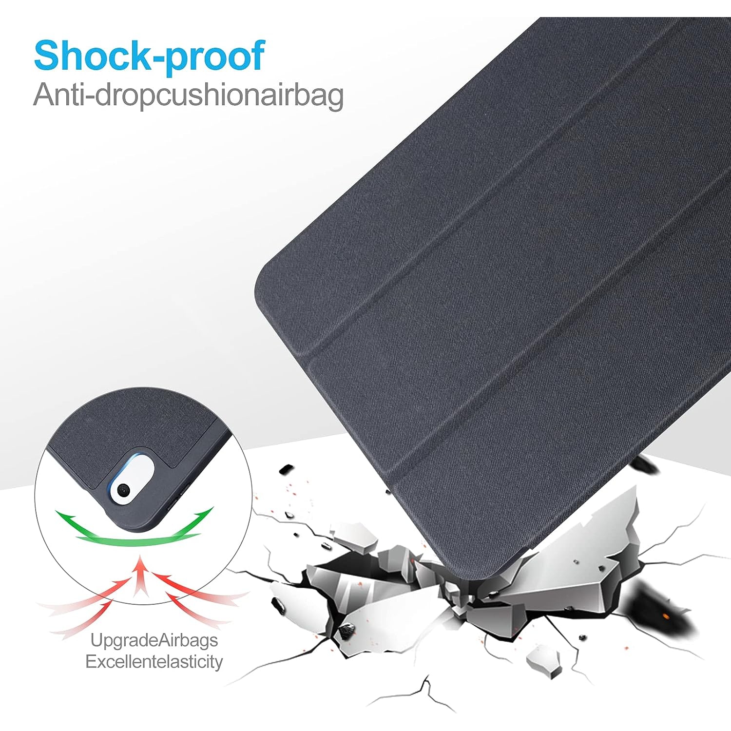 IPad 11ᵉ de génération 2025, étui 10ᵉ de 10,9&nbsp;po 2022e génération avec porte-stylet intégré - coque arrière en silicone pour iPad 10ᵉ gén