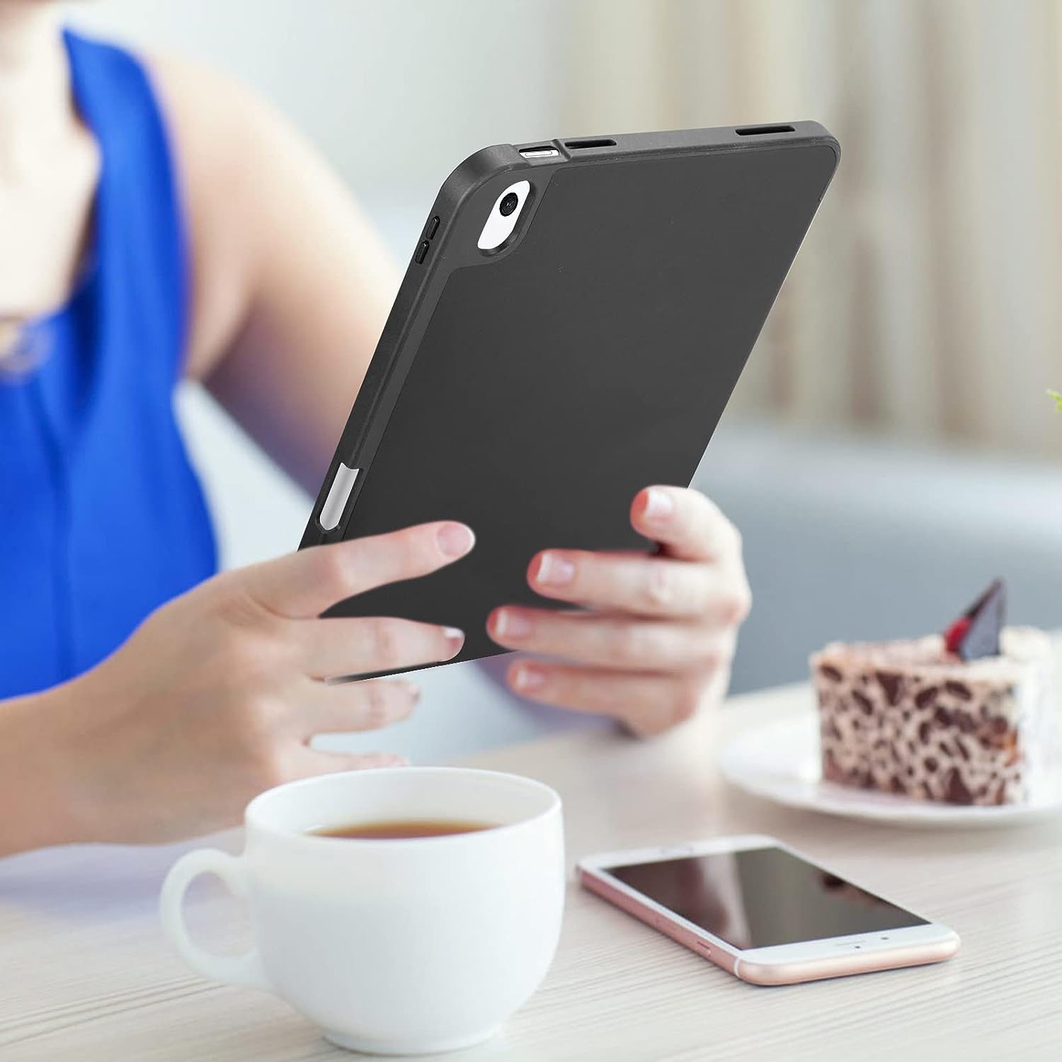 IPad 11ᵉ de génération 2025, étui 10ᵉ de 10,9&nbsp;po 2022e génération avec porte-stylet intégré - coque arrière en silicone pour iPad 10ᵉ gén