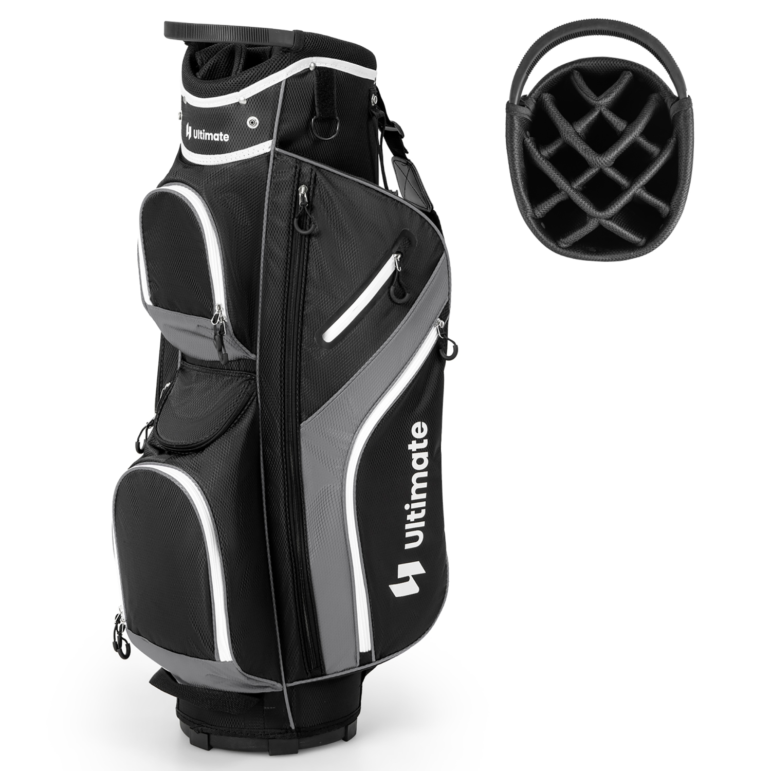 Gymax Golf Cart Bag Lightweight Golf Club Bag w/ 14 Way Dividers Top & Carry Handles