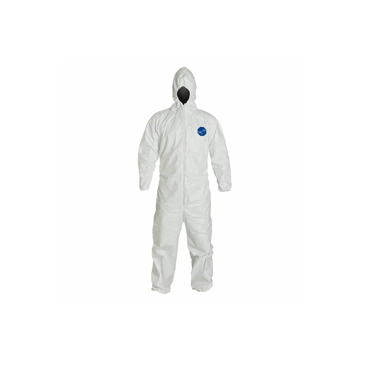 Open Box - DuPont White Tyvek Disposable Coveralls With Hood Medium TY127SWH-M