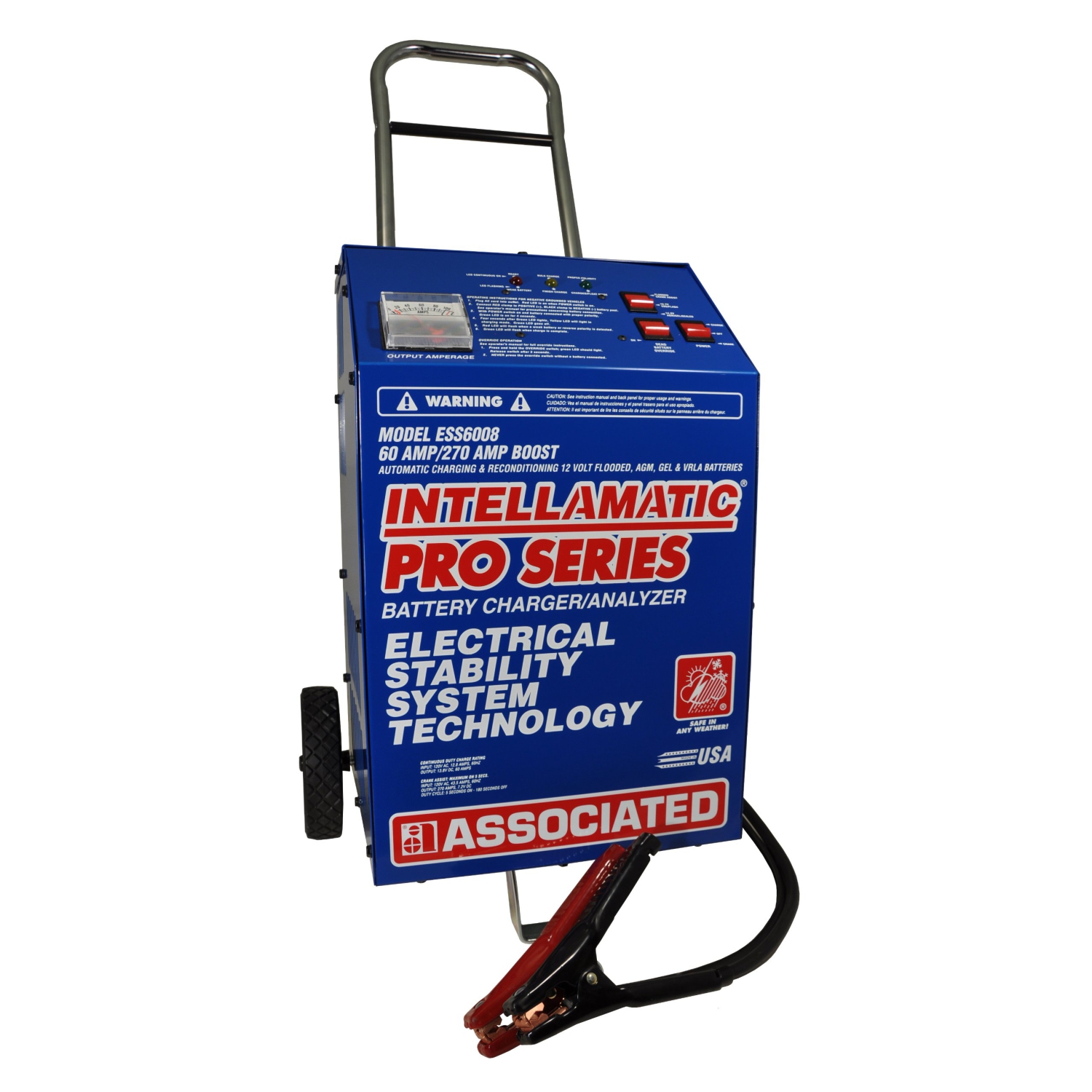 Associated Equipment ESS6008 Intellamatic 12V 60 Amp Charger with Wheels