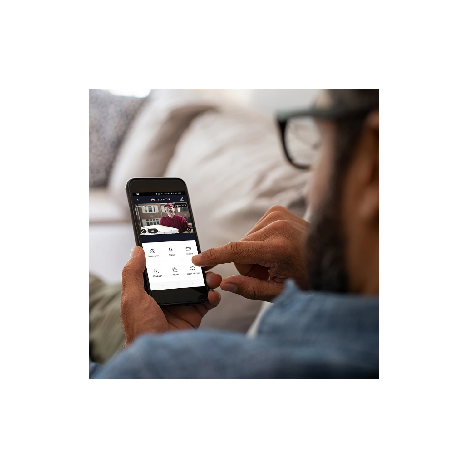 Bazz Smart Home Smart WiFi Video Doorbell with HD 1080p Camera, WFDBELL1