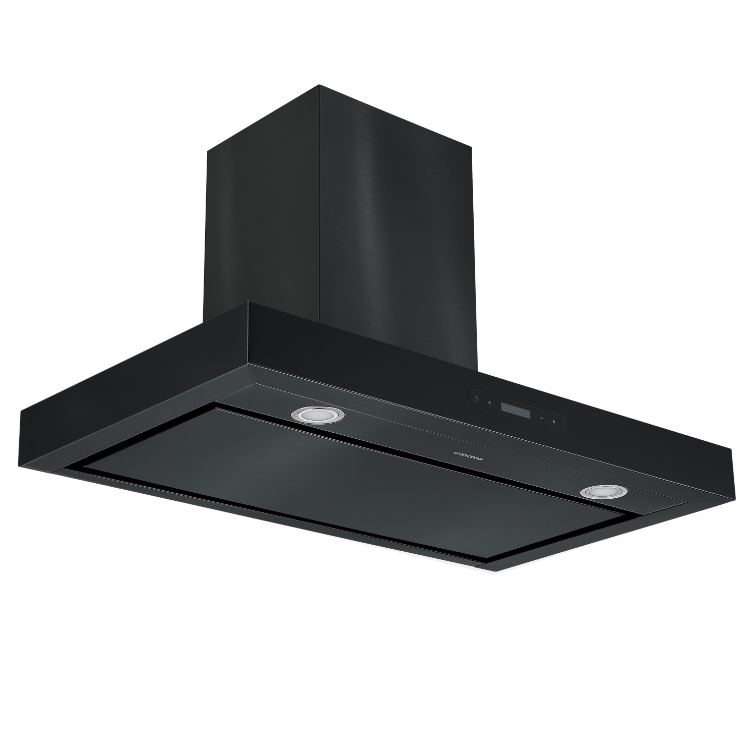 Ancona 36" Convertible Wall Mount Rectangular Style Range Hood in Black Stainless Steel