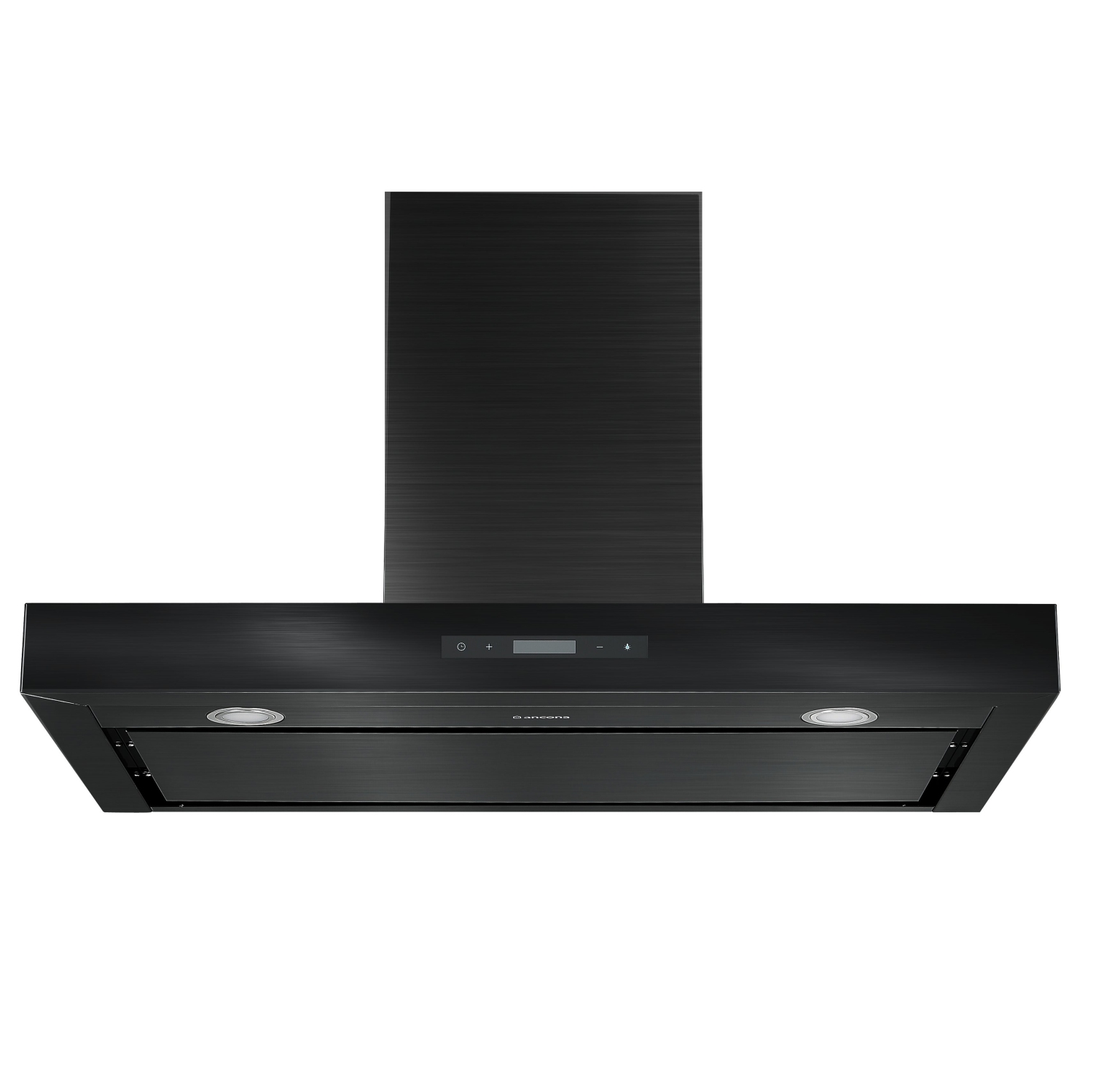 Ancona 36" Convertible Wall Mount Rectangular Style Range Hood in Black Stainless Steel