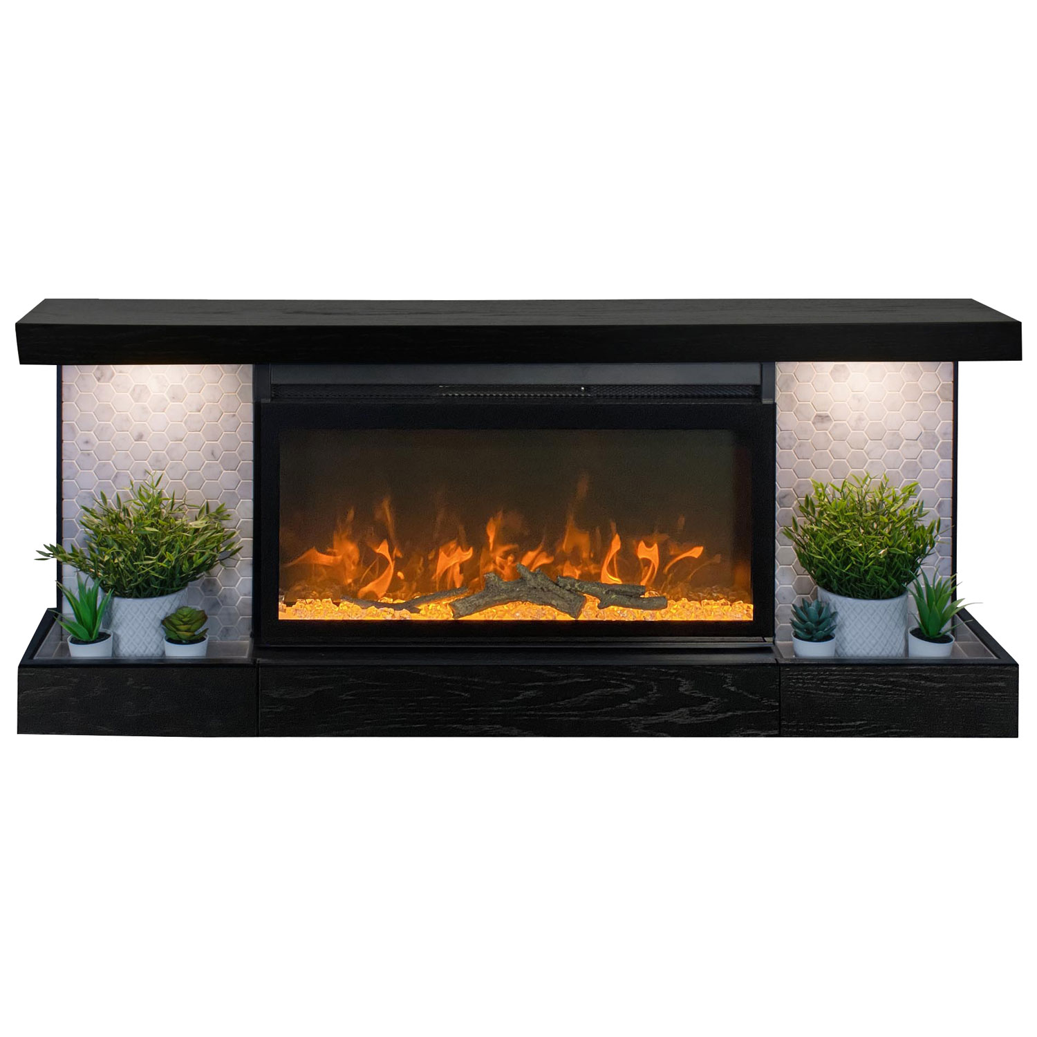 ActiveFlame Home Decor Series 48" Electric Fireplace - Black