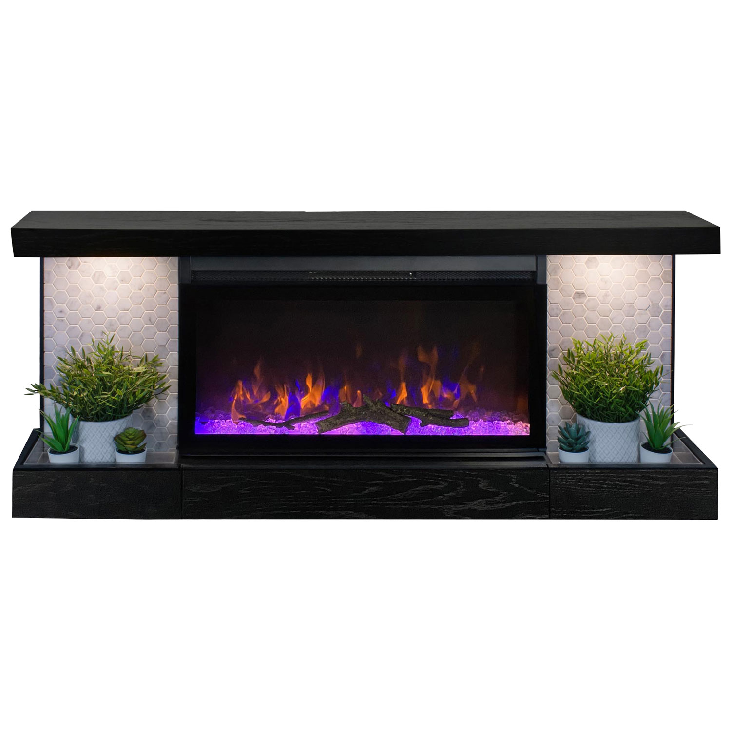ActiveFlame Home Decor Series 48" Electric Fireplace - Black