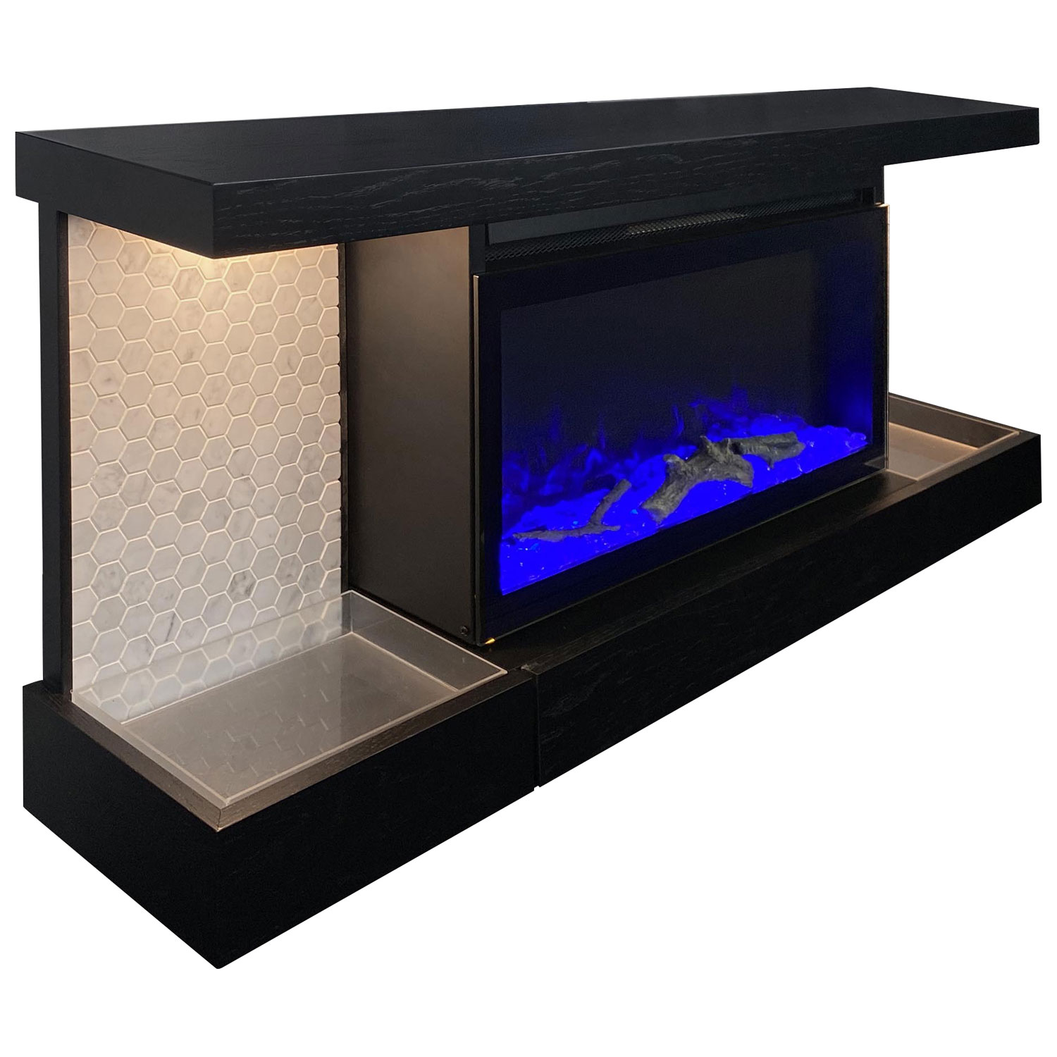 ActiveFlame Home Decor Series 48" Electric Fireplace - Black