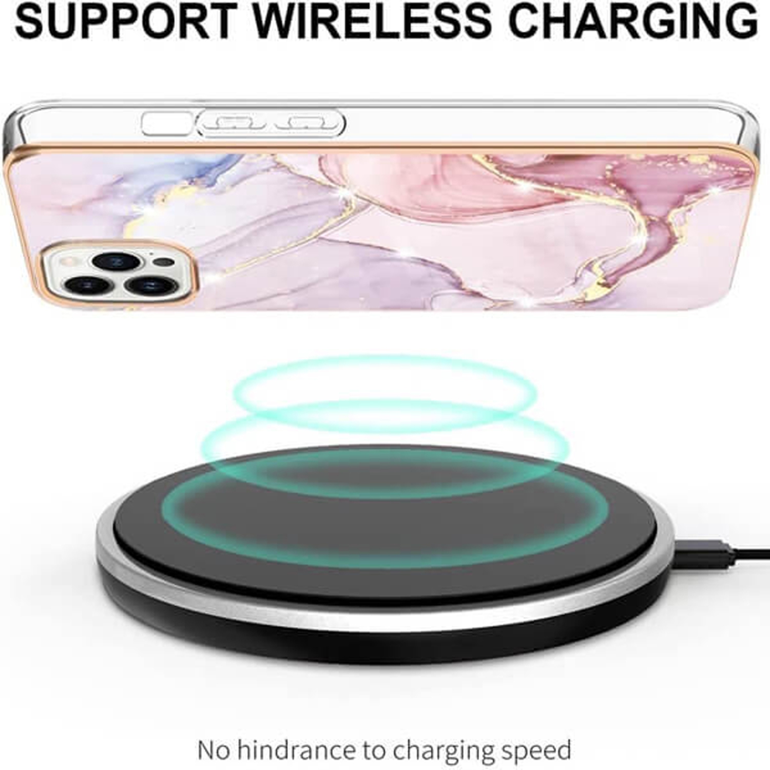 SuperShield Fitted Hard Shell Case for iPhone 14 Pro Cover - Rose Gold