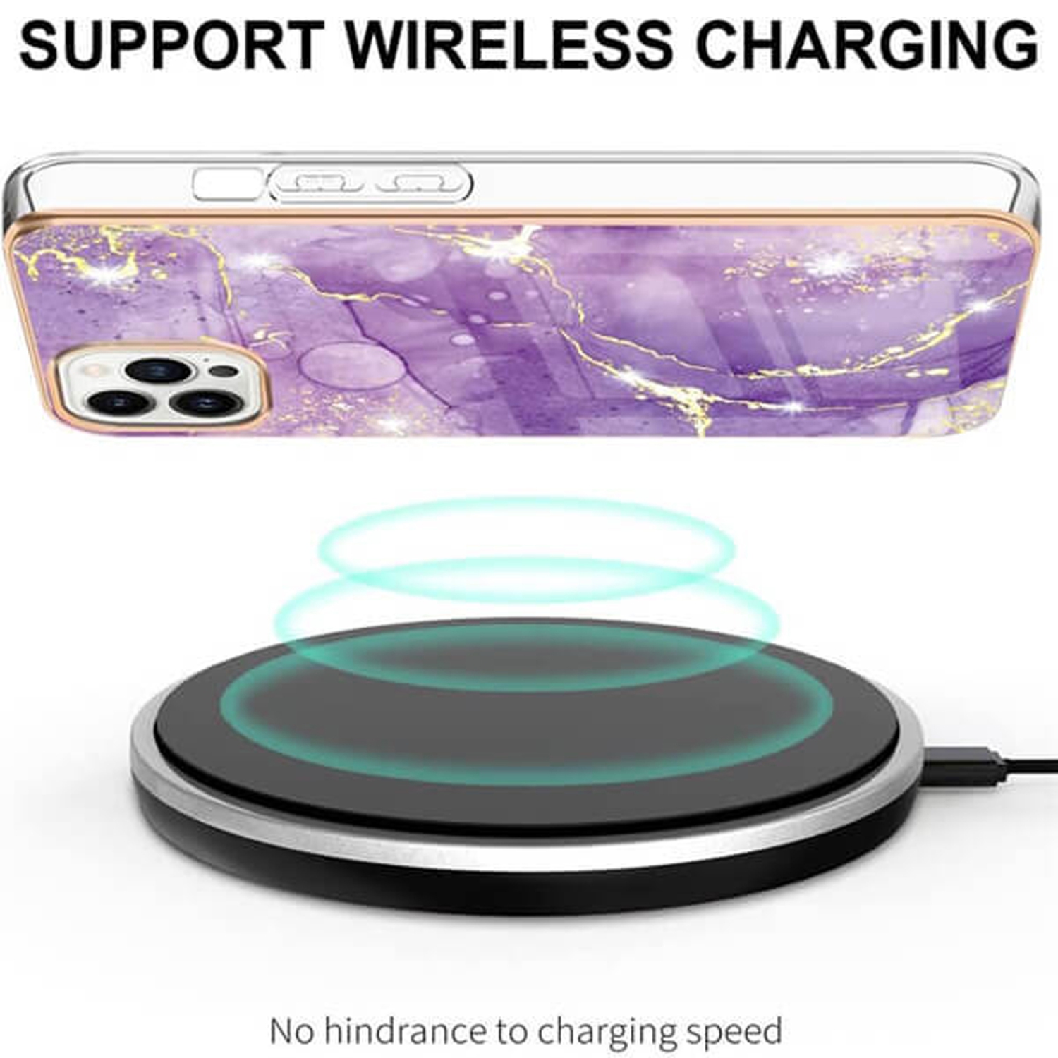 SuperShield Fitted Hard Shell Case for iPhone 14 Pro Cover - Purple