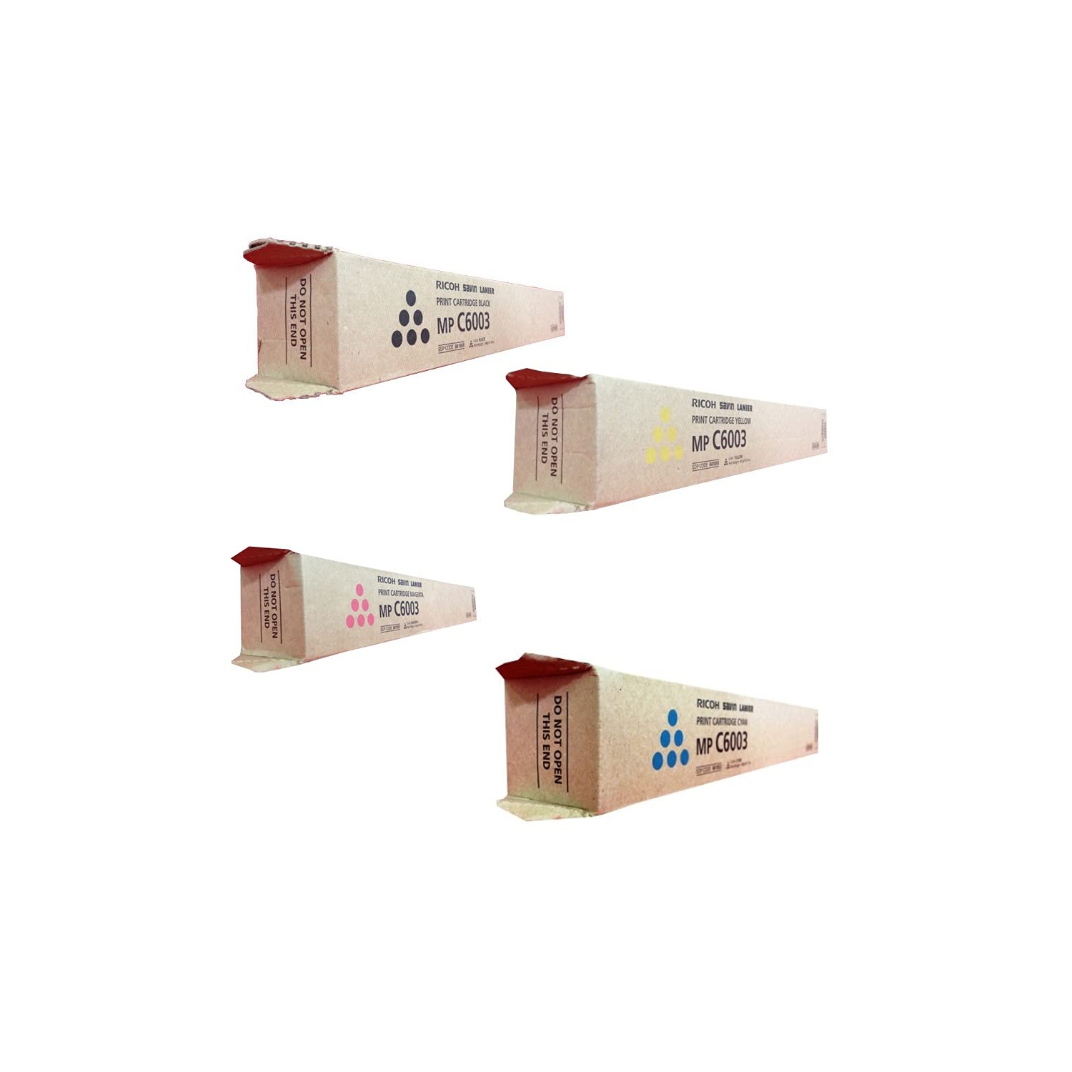 RICOH MP C6003 OEM Toner Cartridge Set High Yield Cyan Magenta Yellow Black