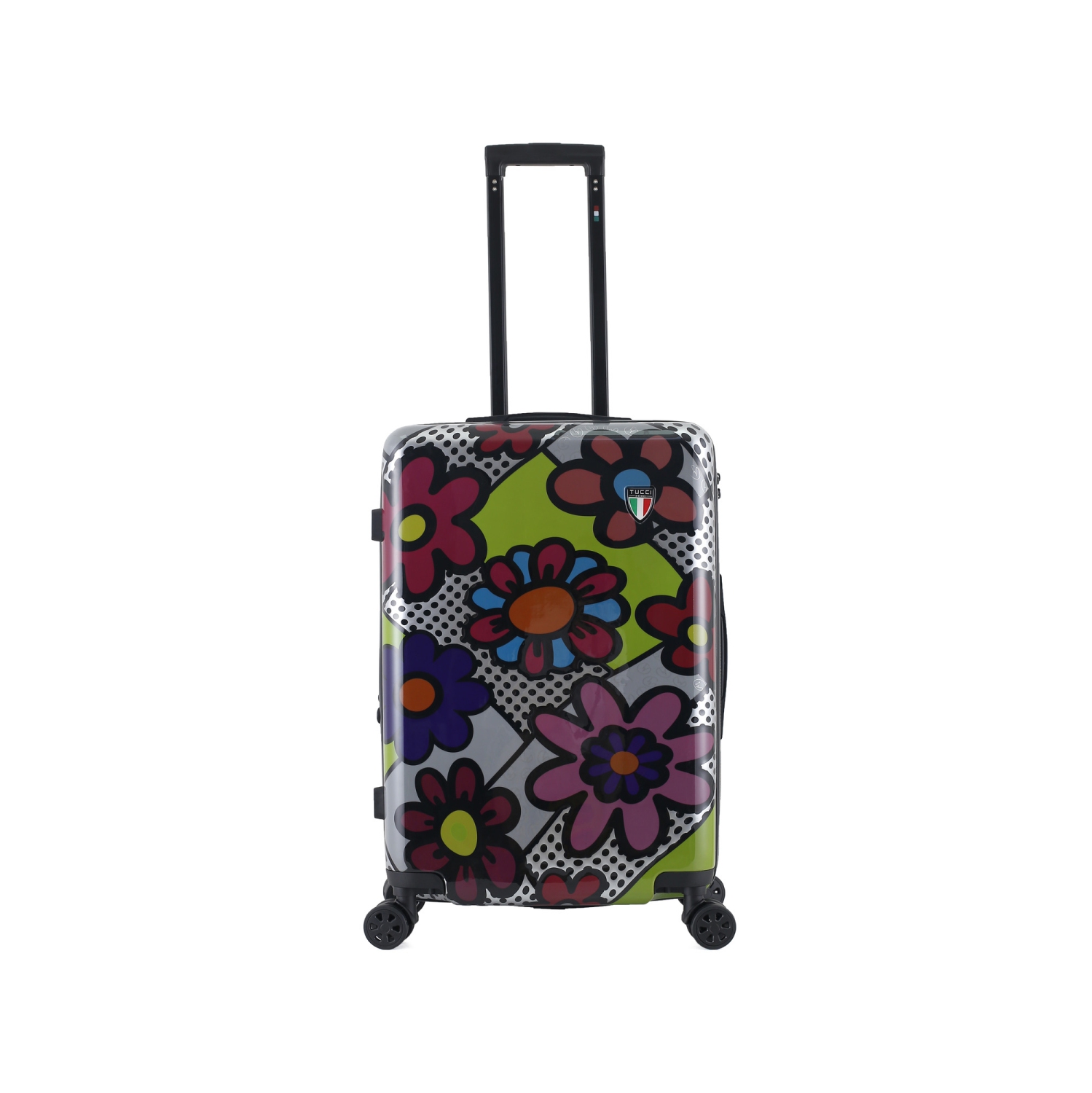 TUCCI ITALY – ENSEMBLE DE VALISES 3 PIÈCES AVEC MOTIFS DE FLEURS
