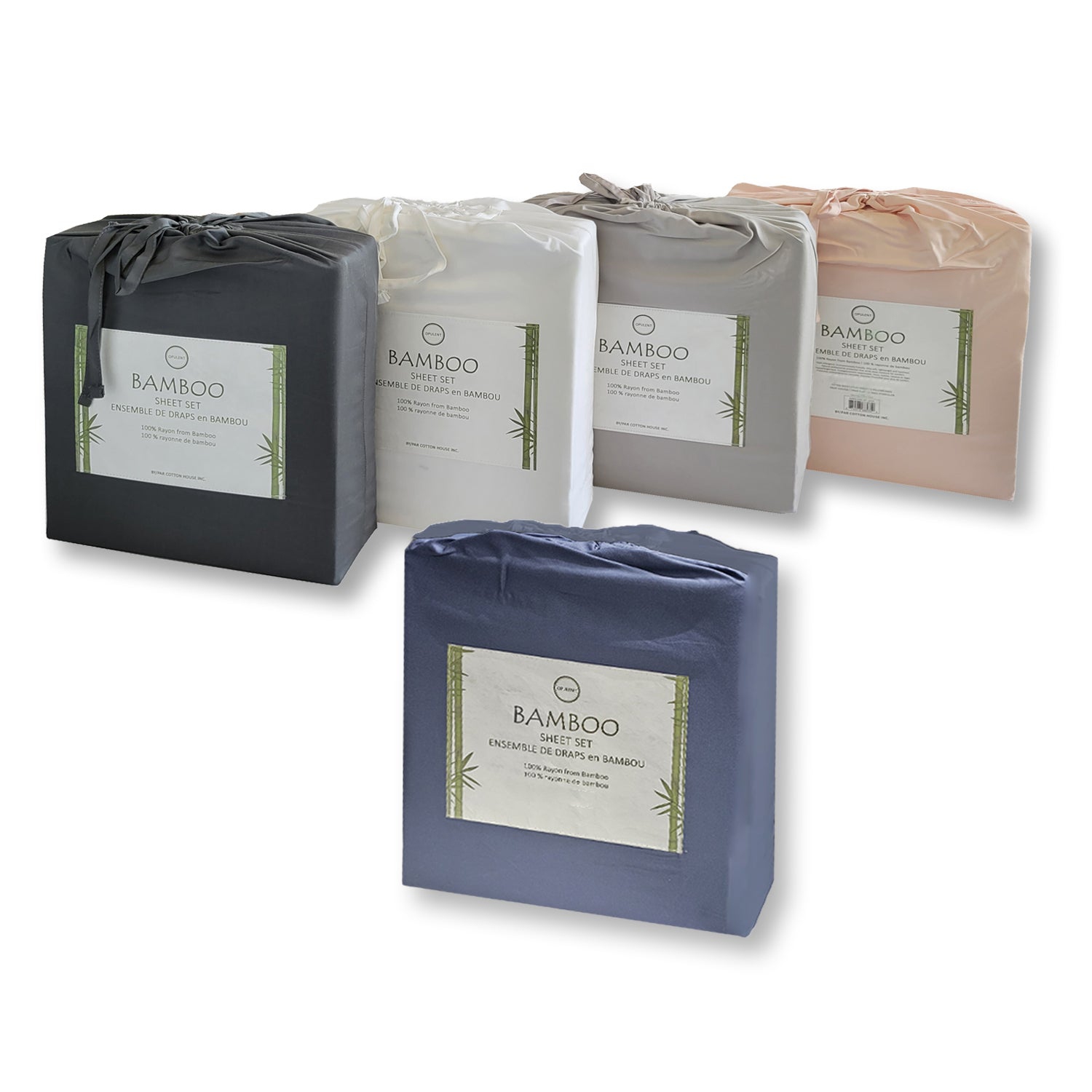 Cotton House - Bamboo Sheet Set, Hypoallergenic, King Size, Blue