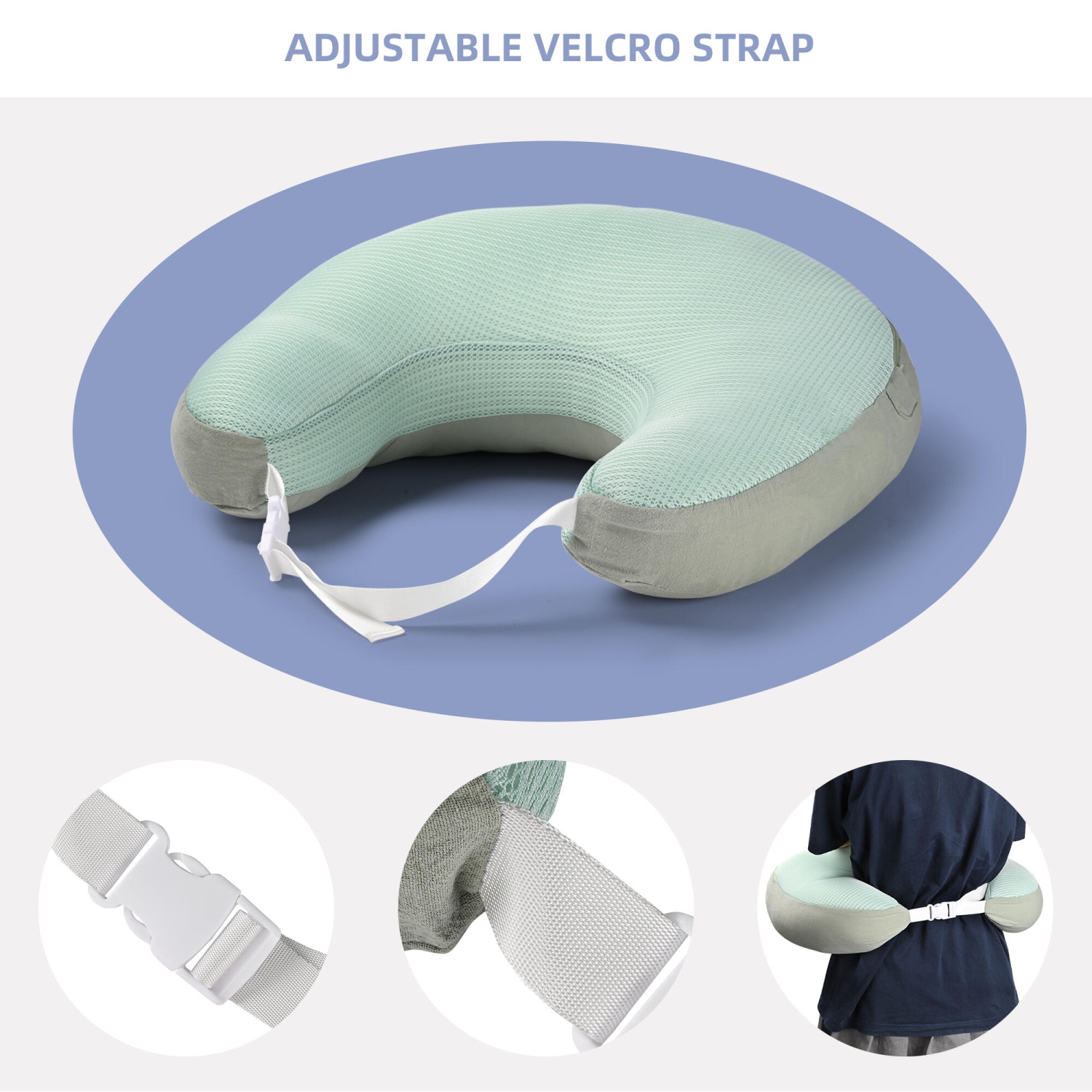 Pure Cotton Comfortable Breastfeeding Pillows with a Separate Cushion, Nursing Pillows with Removable Pillowcase