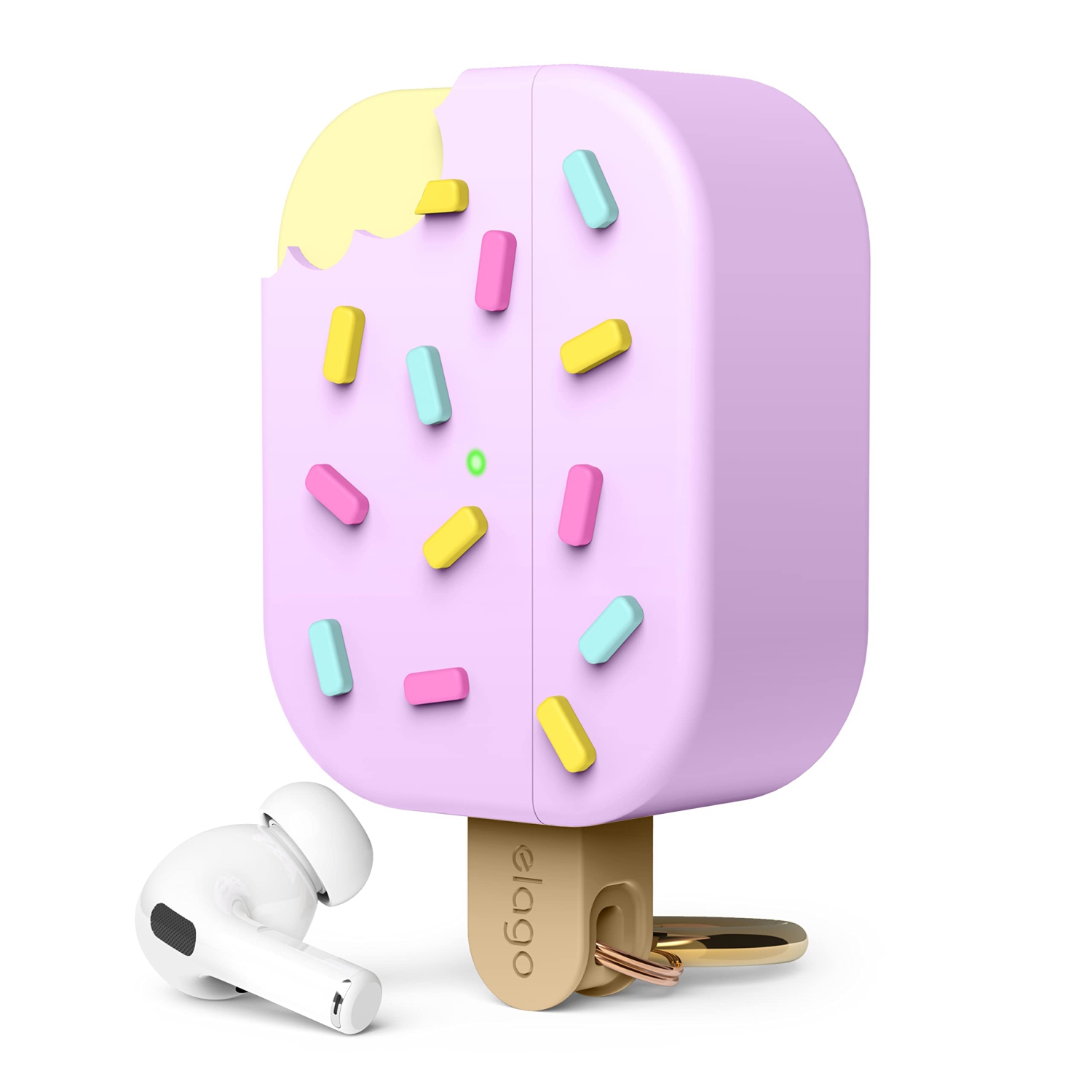 elago Ice Cream Case Compatible with AirPods Pro 2nd Generation Case, Carabiner Included, Supports Wireless Charging, Full Protection