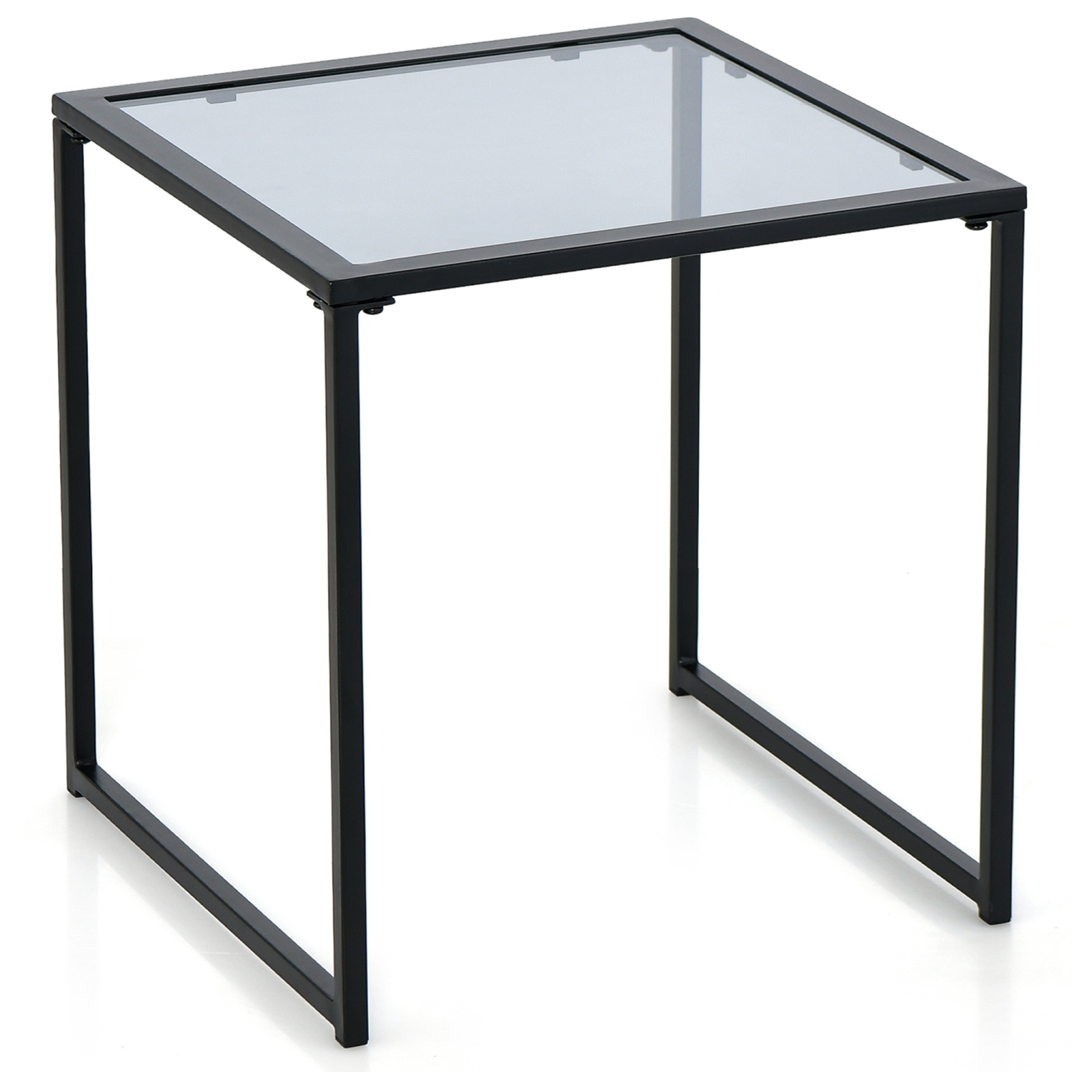 Table basse d'extérieur en verre trempé de 17 po de Costway pour patio