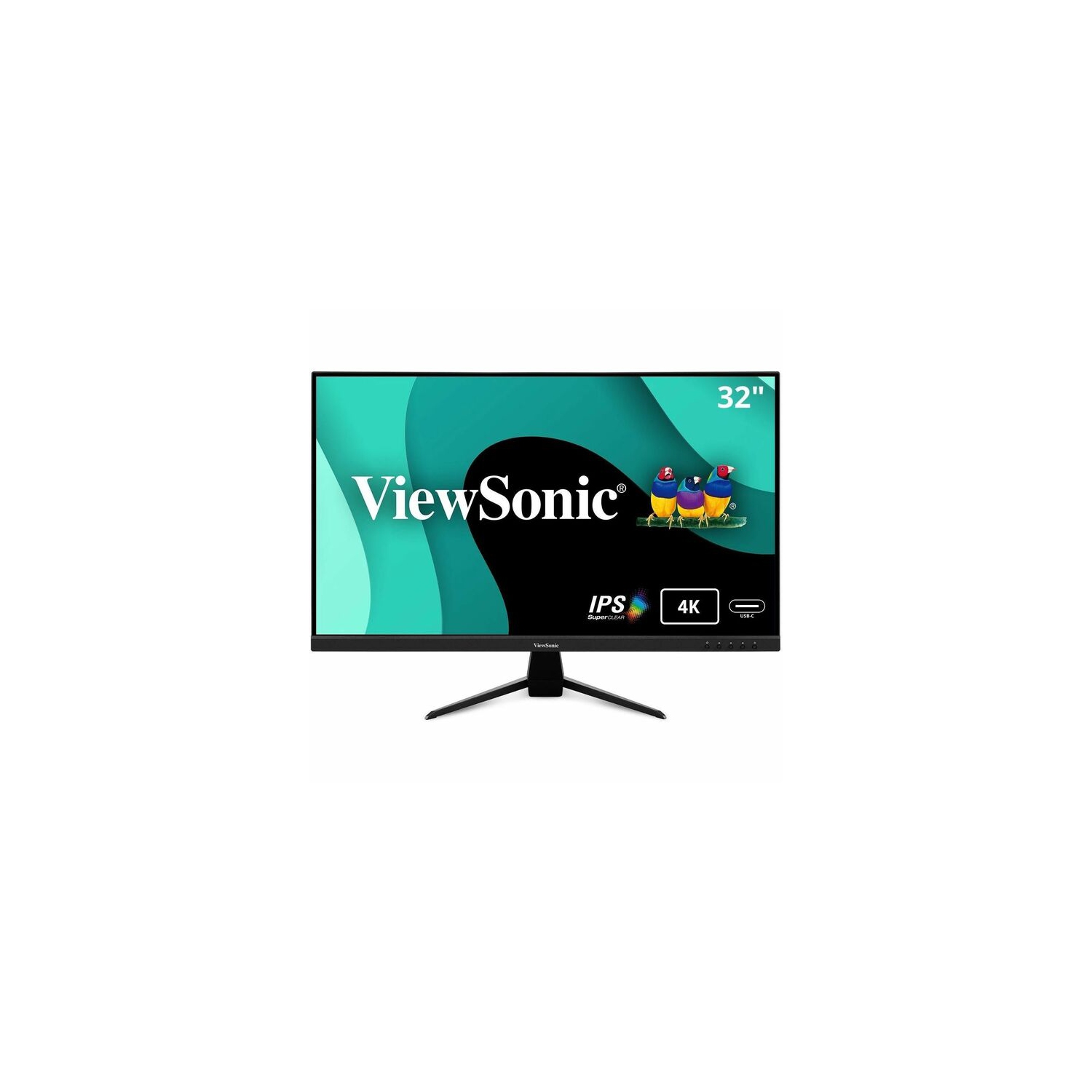 ViewSonic VX3267U-4K 32" 4K UHD IPS Monitor with 65W USB C, HDMI, DP, and HDR10