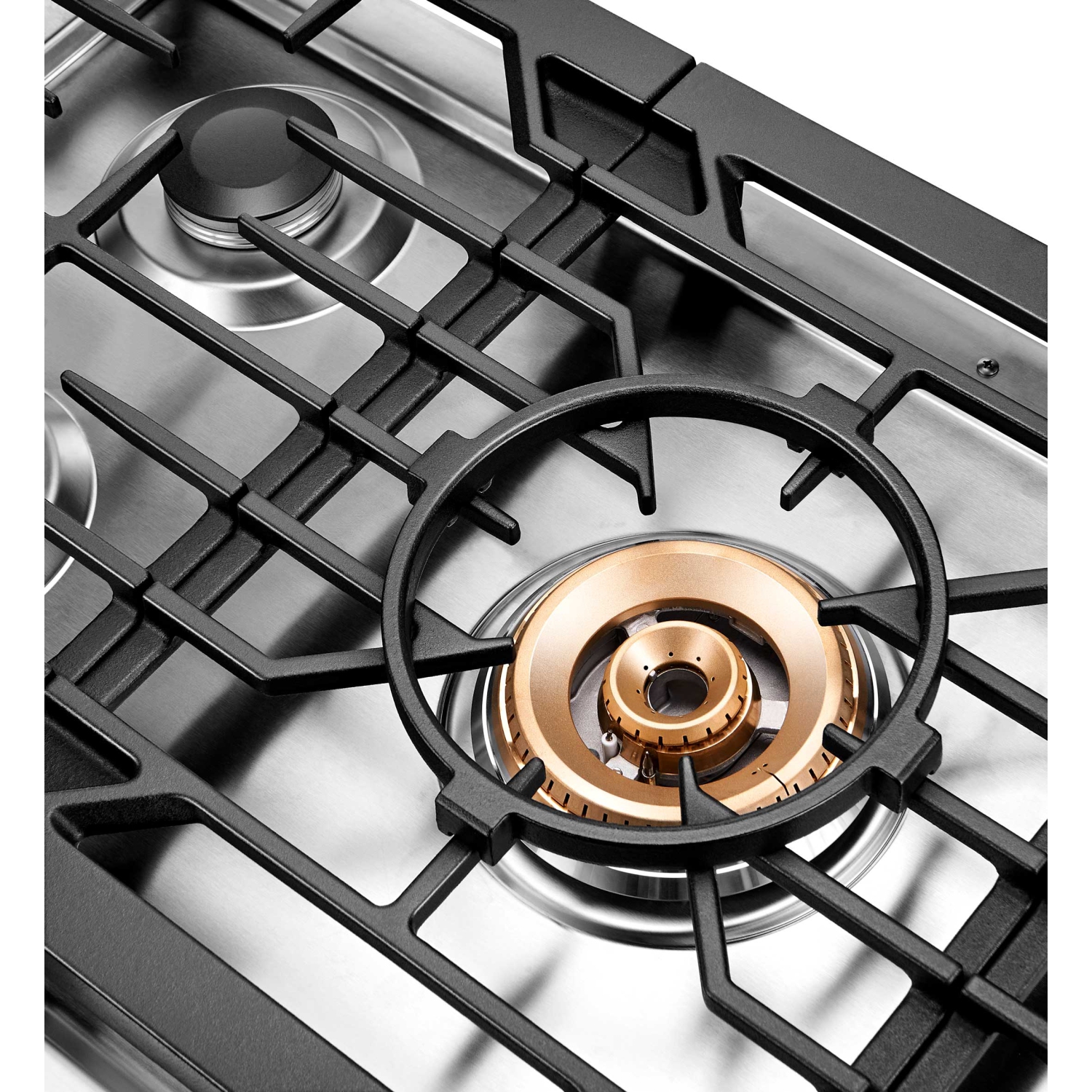 FOTILE GLS36502 Tri-Ring Series 36-inch Gas-on-Steel Gas Cooktop in Stainless Steel with 5 Burners