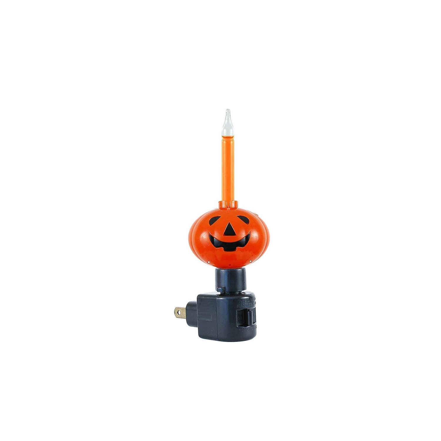 Novelty Lights Pumpkin Bubble Lights, Orange Liquid with Jack-O-Lantern Base, Halloween Bulbs with Flowing Liquid, 5 Watts Each, C7/E12 Base