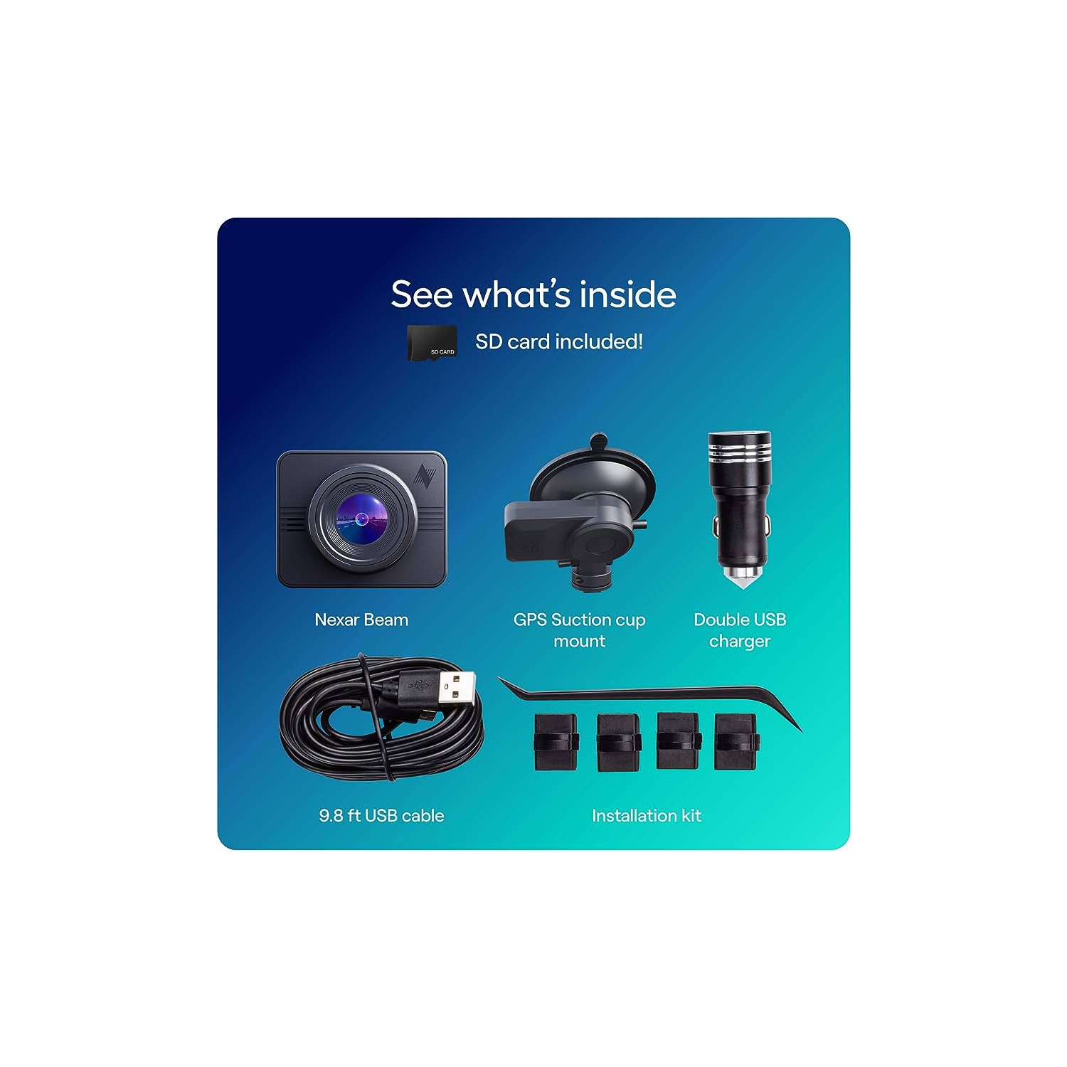 CLEARANCE] Nexar Beam Full HD GPS Dash Cam — BlackboxMyCar Canada