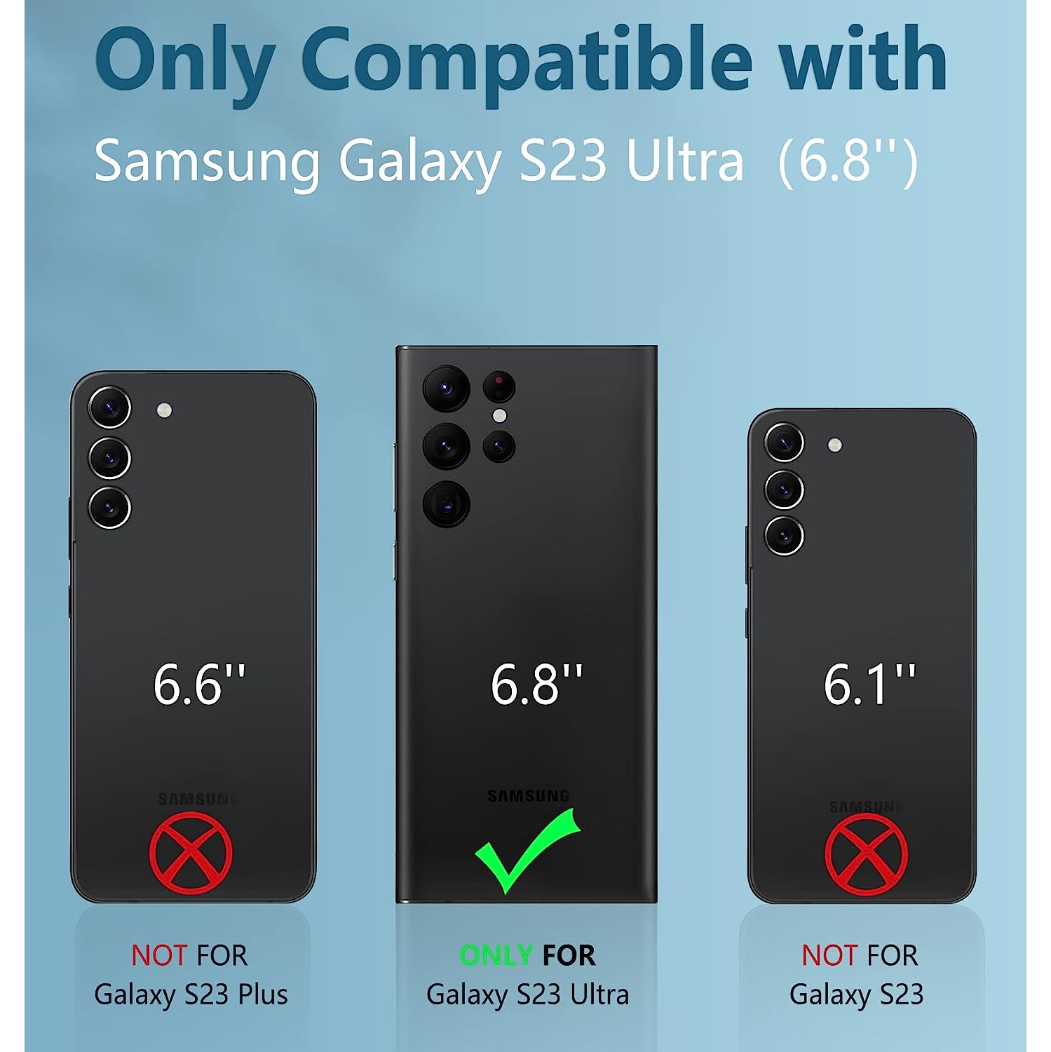 XCRS Dual Layered Comm PC + TPU Cover, Heavy Duty, Tuff, Drop Tested Protection Case for Samsung Galaxy S23 Ultra 5G 2023