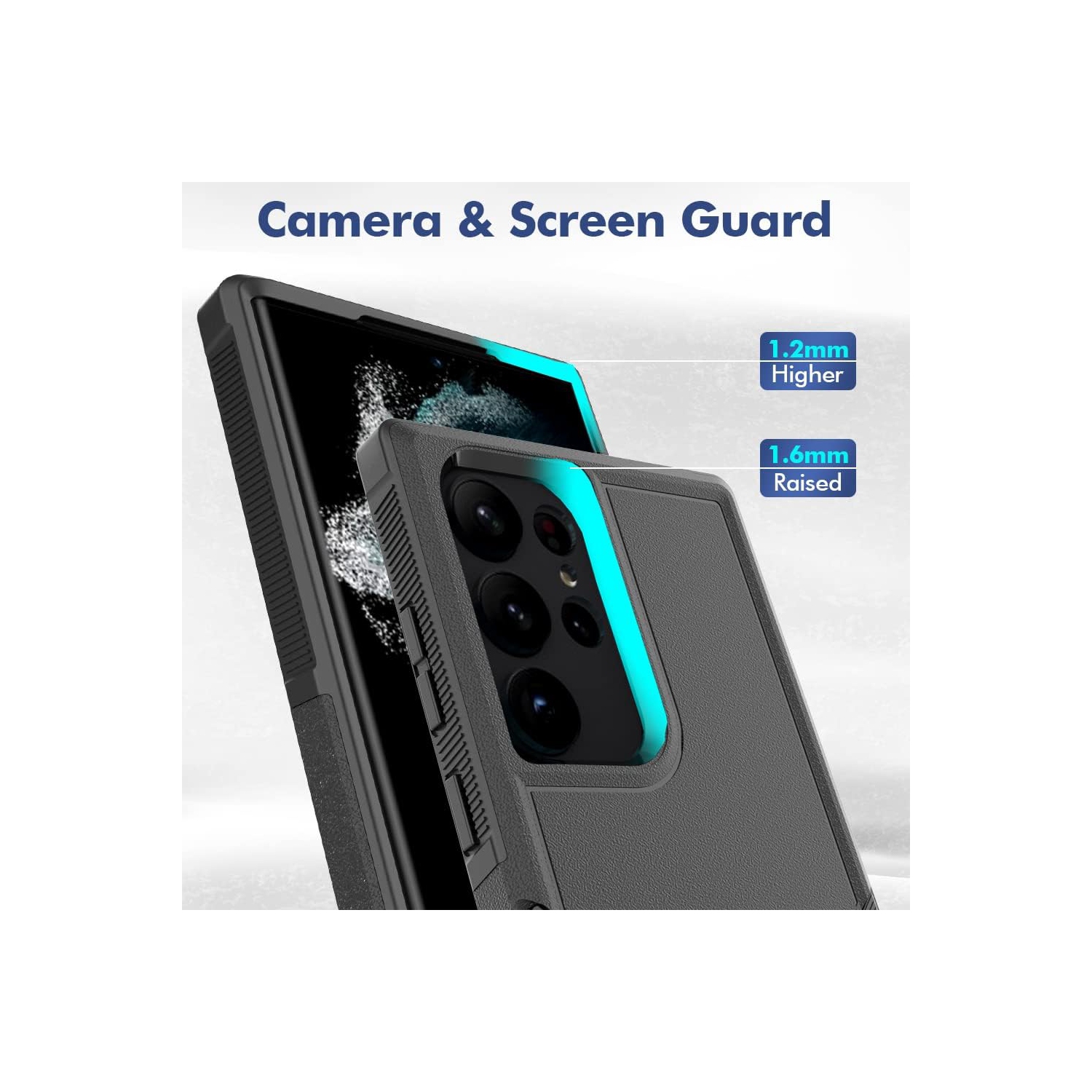 XCRS Dual Layered Comm PC + TPU Cover, Heavy Duty, Tuff, Drop Tested Protection Case for Samsung Galaxy S23 Ultra 5G 2023