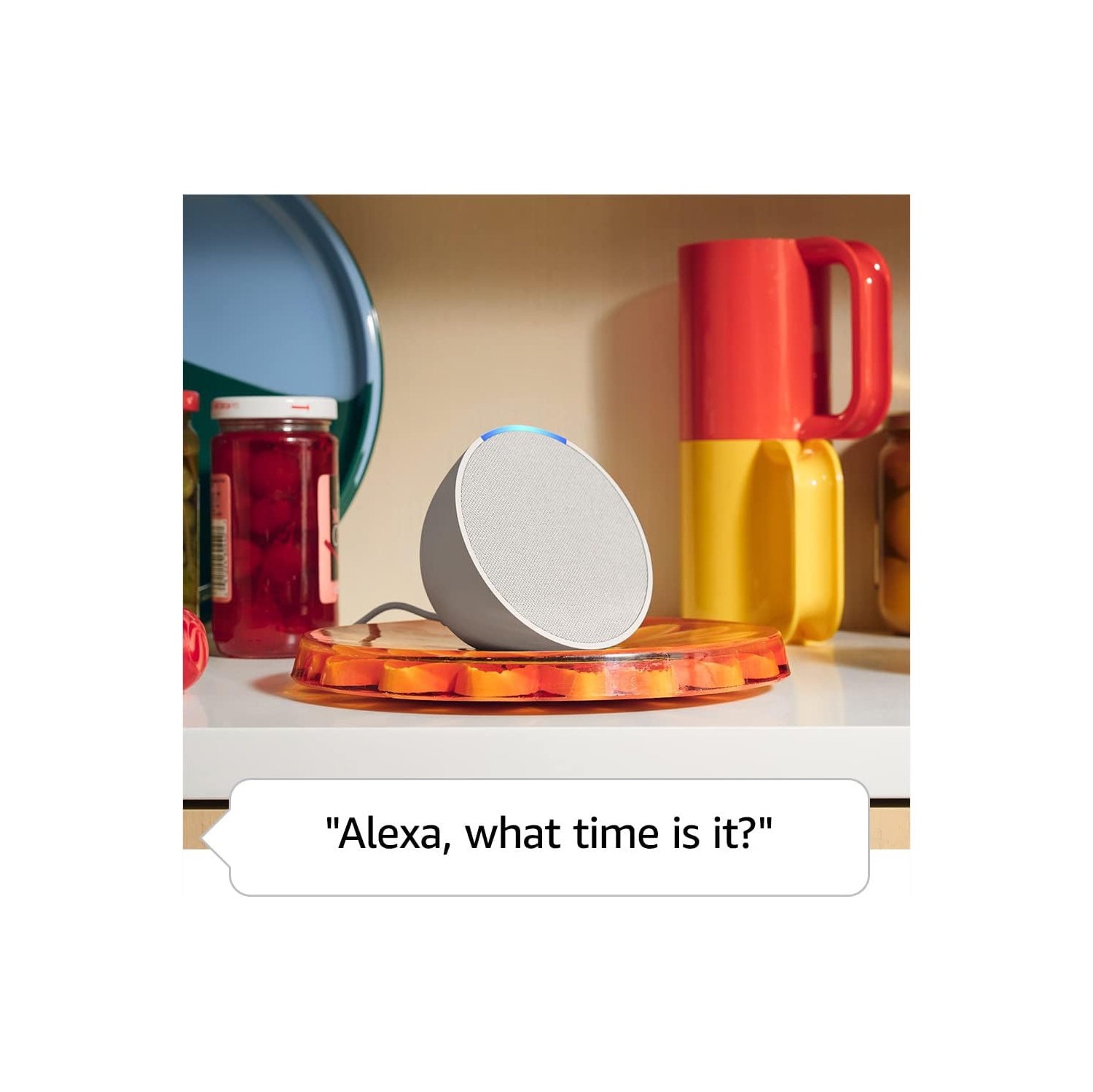 Echo Pop Smart Speaker with Cleaning Kit