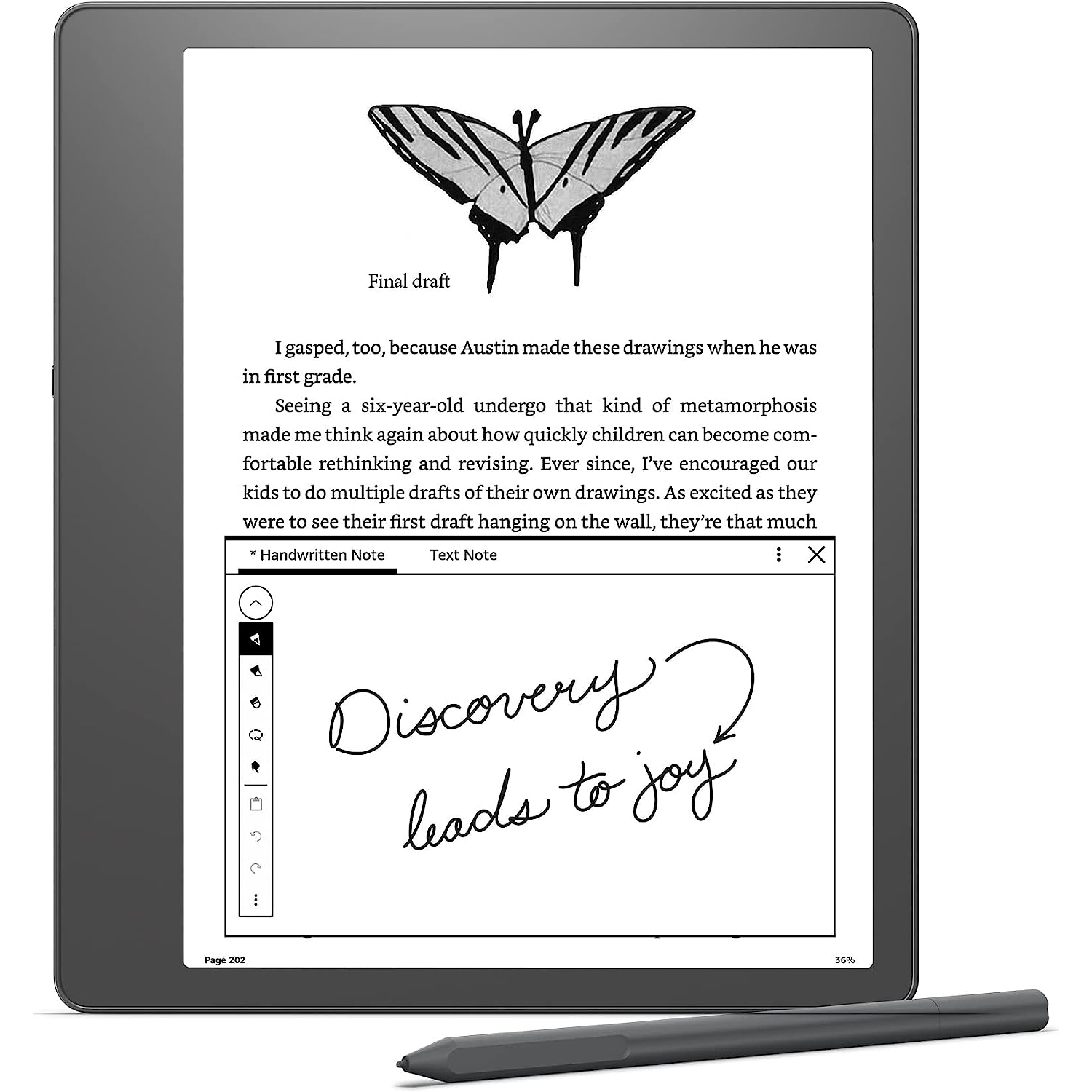 Kindle Scribe (16 GB) the first Kindle for reading, writing, journaling and sketching - with a 10.2” 300 ppi Paperwhite display, includes Basic Pen