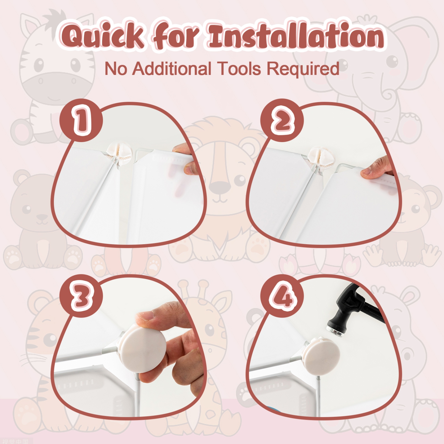 Armoire pour chambre d'enfant à 8 cubes avec armoire pour chambre de bébé de Costway garde-robe suspendu avec portes