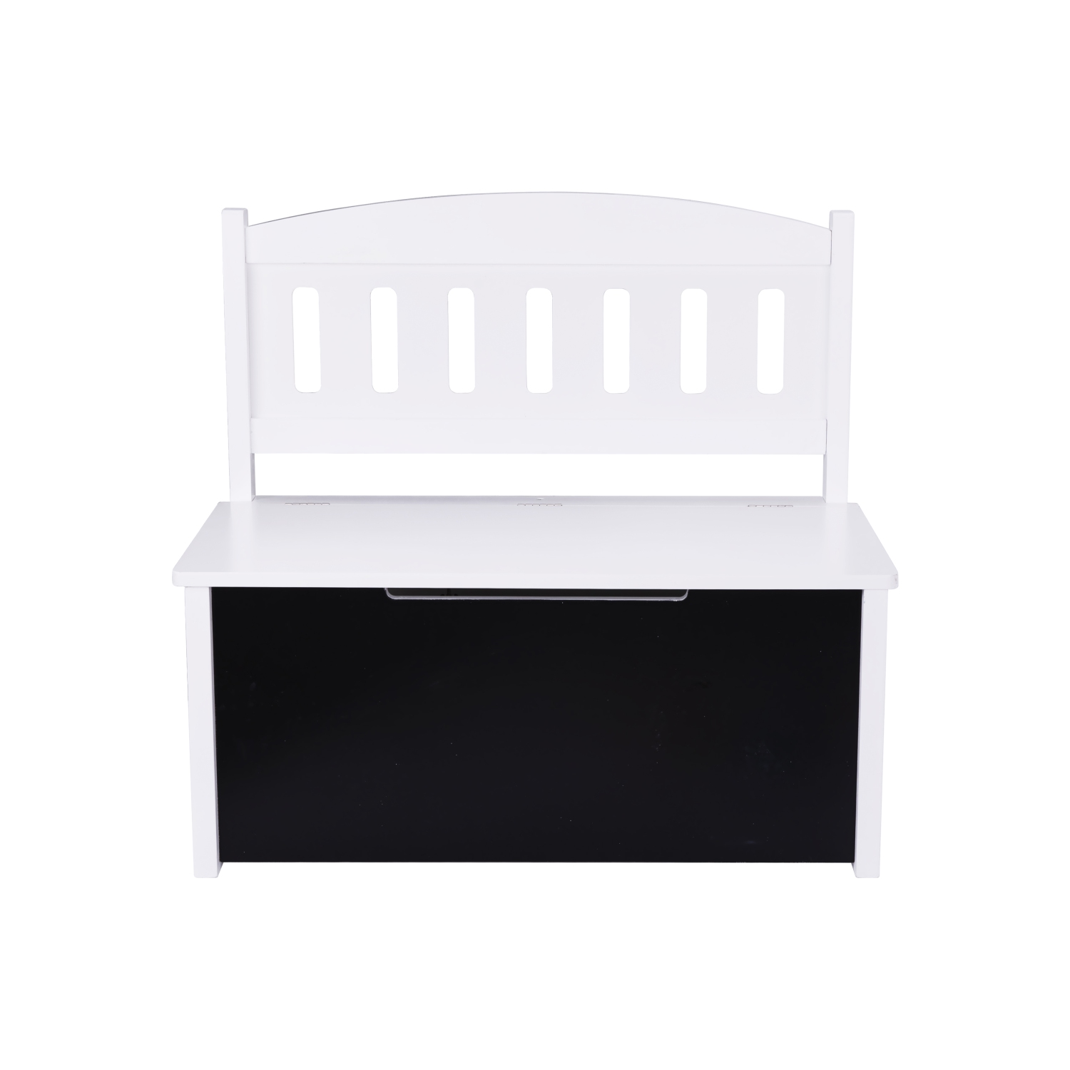 TOOKYLAND Wooden Toy Storage Box - Lift Top Chest and Seating Bench with Lid, Safety Hinge, Blackboard and Stickers, Toy Organizer for Kids 3 Year