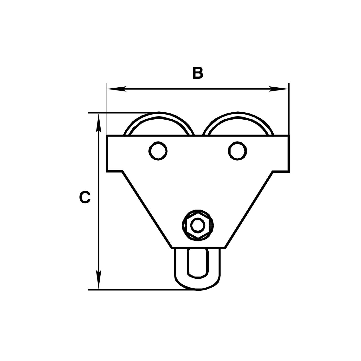 Chariot manuel JET 120112-1 tonnes série Vbt