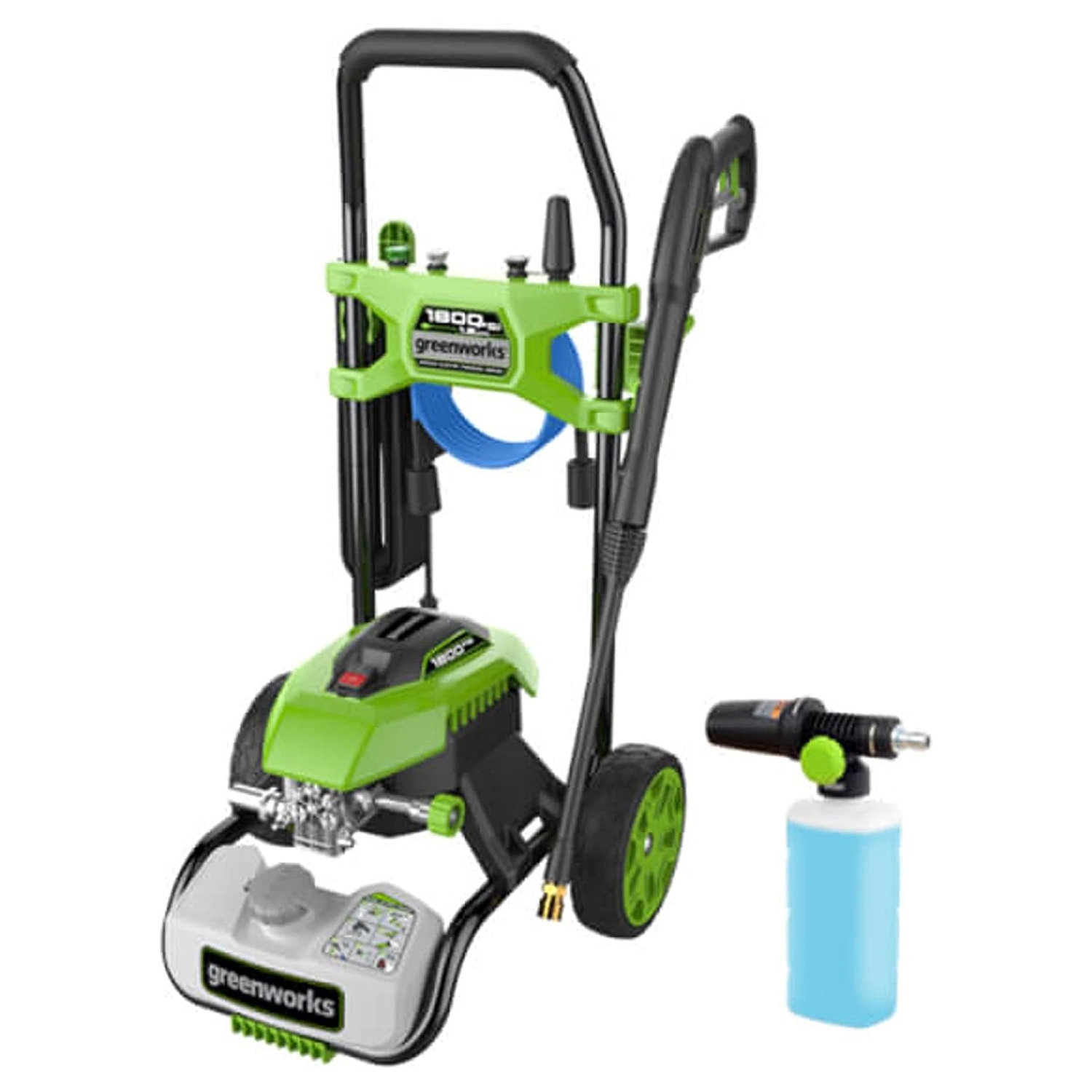 Greenworks1800 PSI 1.1 GPM Cold Water Electric Pressure Washer Green 5113102HDVT