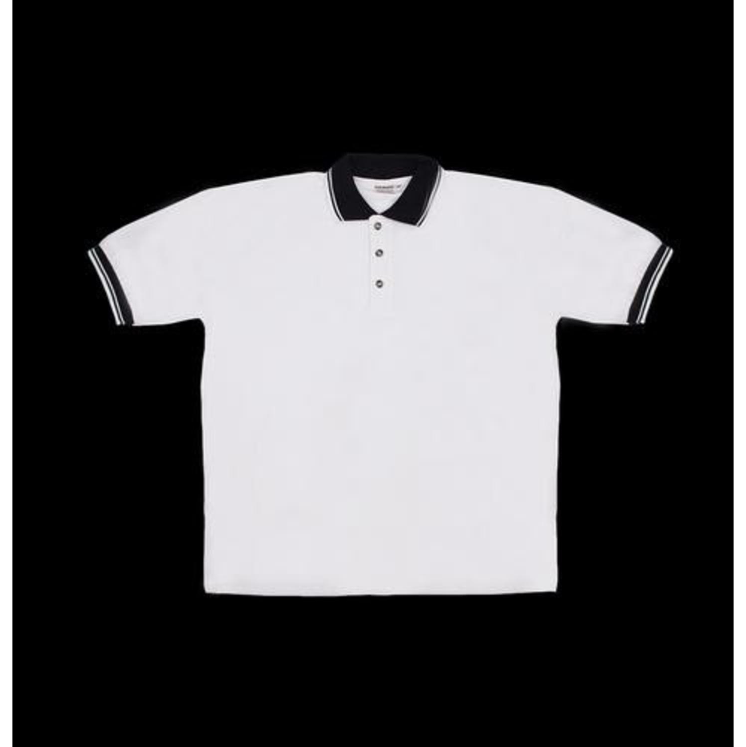 Men's White Knit Pullover Golf Polo Shirt - Small