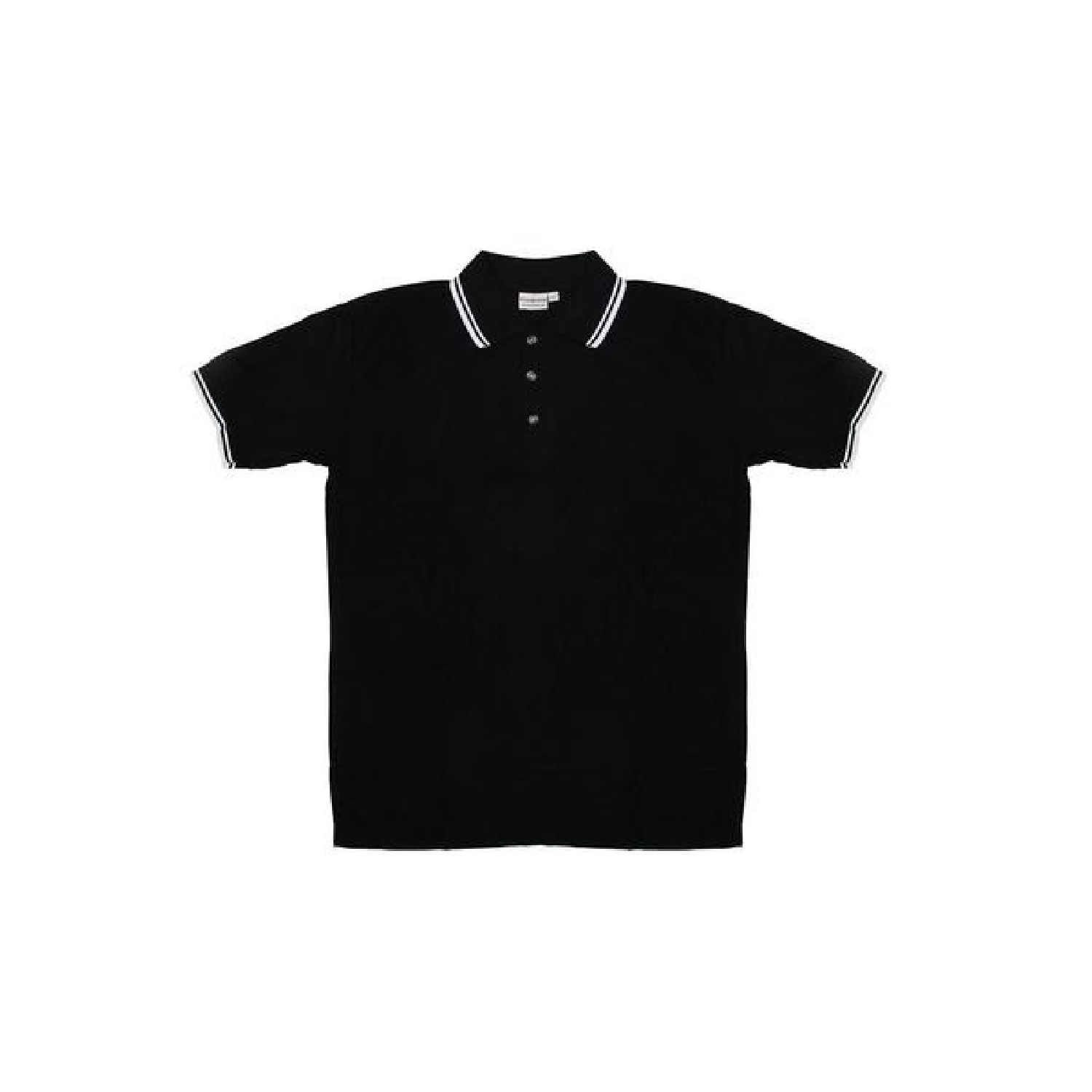 Polo de golf à enfiler en tricot noir pour homme - petit