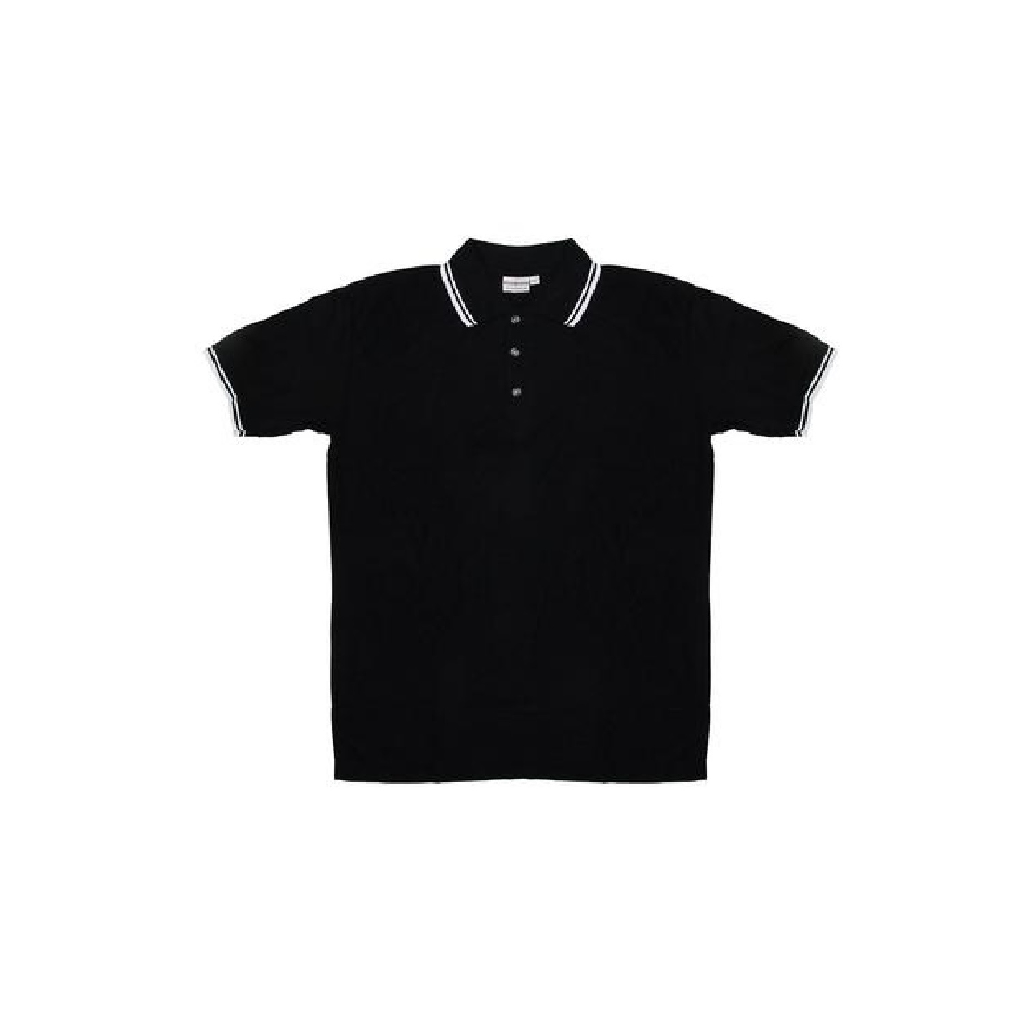 Men's Black Knit Pullover Golf Polo Shirt - Medium