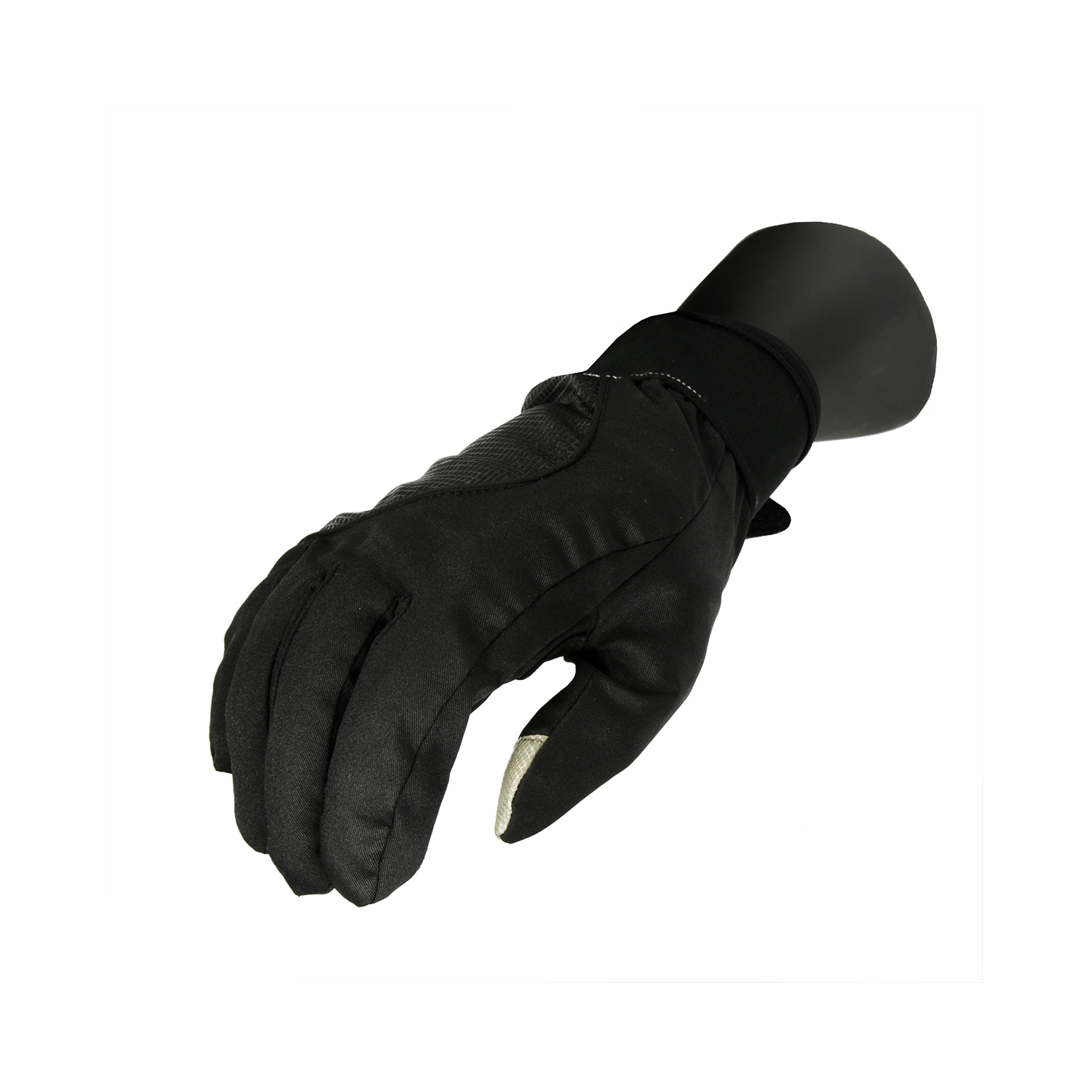 Gants de sport noirs à coquille souple pour écran tactile Thinsulate pour hommes - Très grand