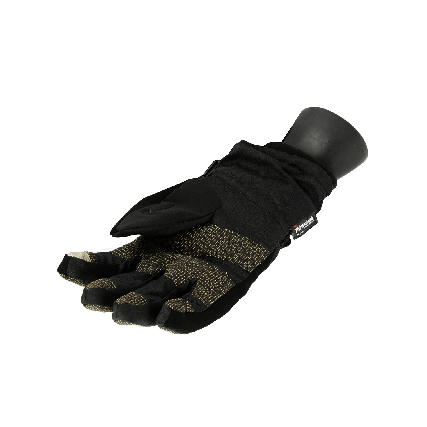 Women's Black Softshell Thinsulate Touchscreen Ski Freestyle Gloves - Small