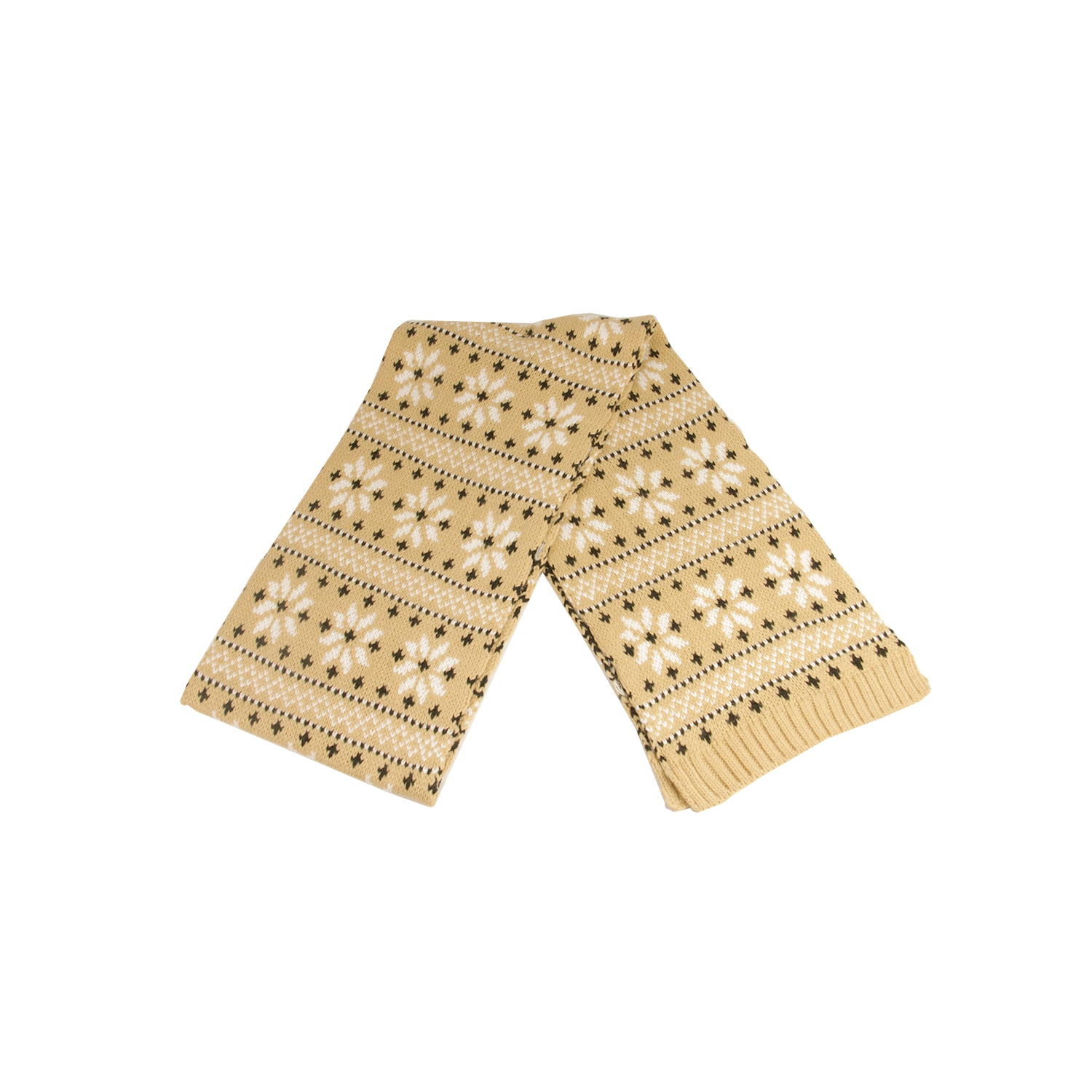 Foulard d'hiver en tricot jacquard kaki léger unisexe de 60 po