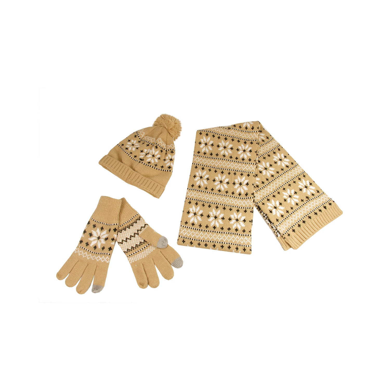 Foulard d'hiver en tricot jacquard kaki léger unisexe de 60 po