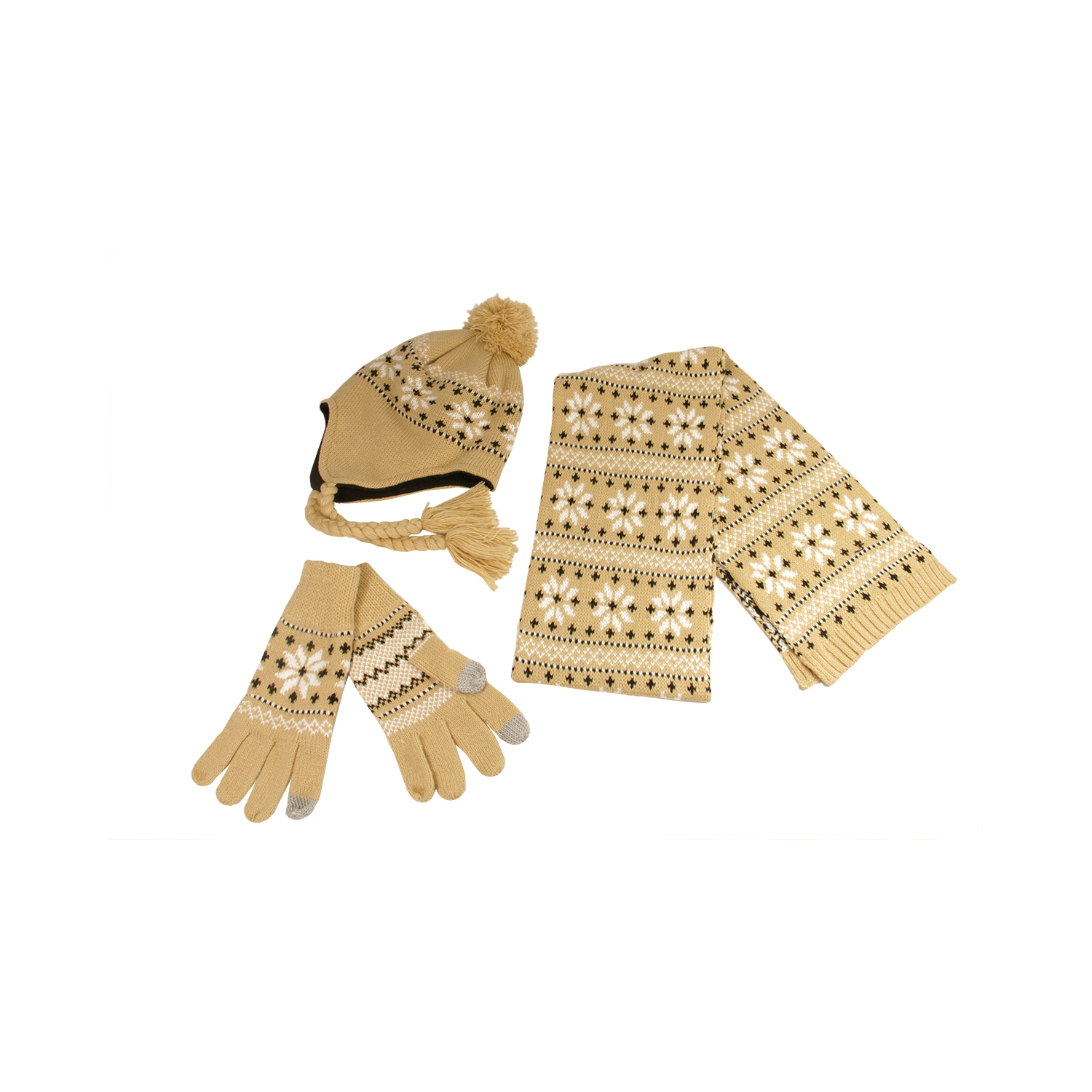 Foulard d'hiver en tricot jacquard kaki léger unisexe de 60 po