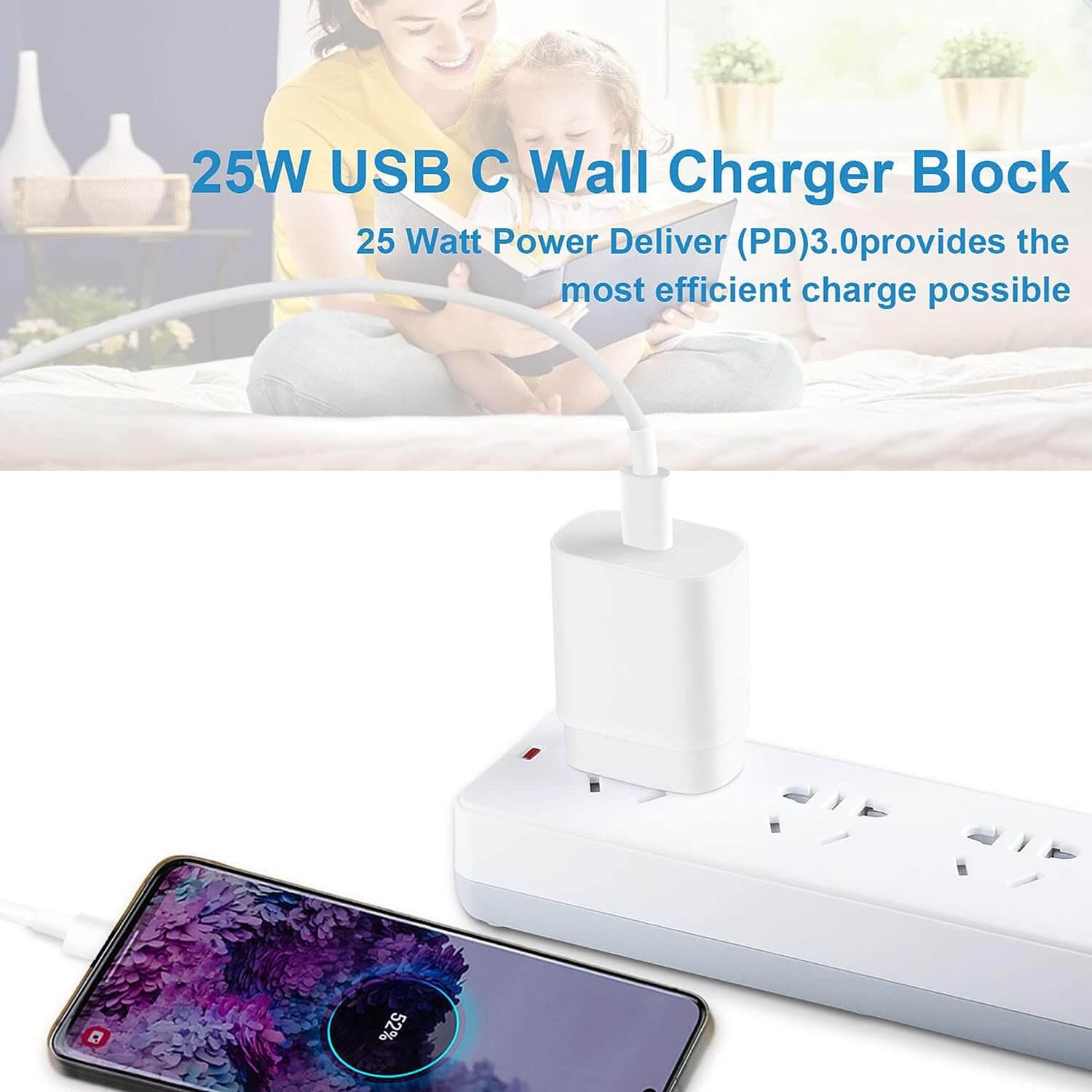 25W USB Super Fast Charger is compatible Samsung Galaxy S23/S22 Ultra/S21 FE/S20, Z Fold4 Flip4, A53/A23/A14, Note, Pixel, Tab S8+, LG, HTC, Moto