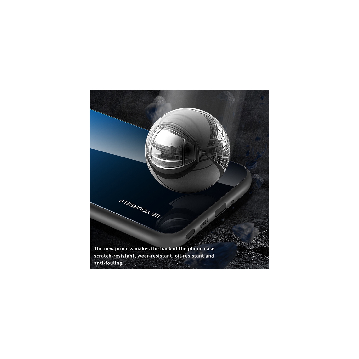 Étui pour Samsung Galaxy S22 verre trempé motifs de couleurs variables + cadre en TPUR hybride mince