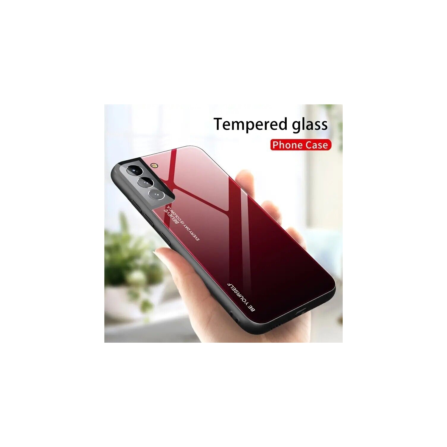 Étui pour Samsung Galaxy S22 verre trempé motifs de couleurs variables + cadre en TPUR hybride mince