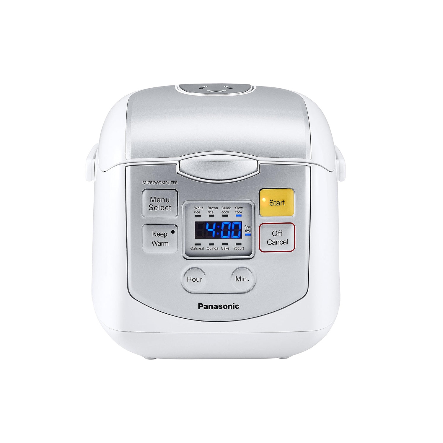 Panasonic SR-ZC075W 4 Cup Microcomputer Controlled Rice Cooker, White/Silver -Open Box