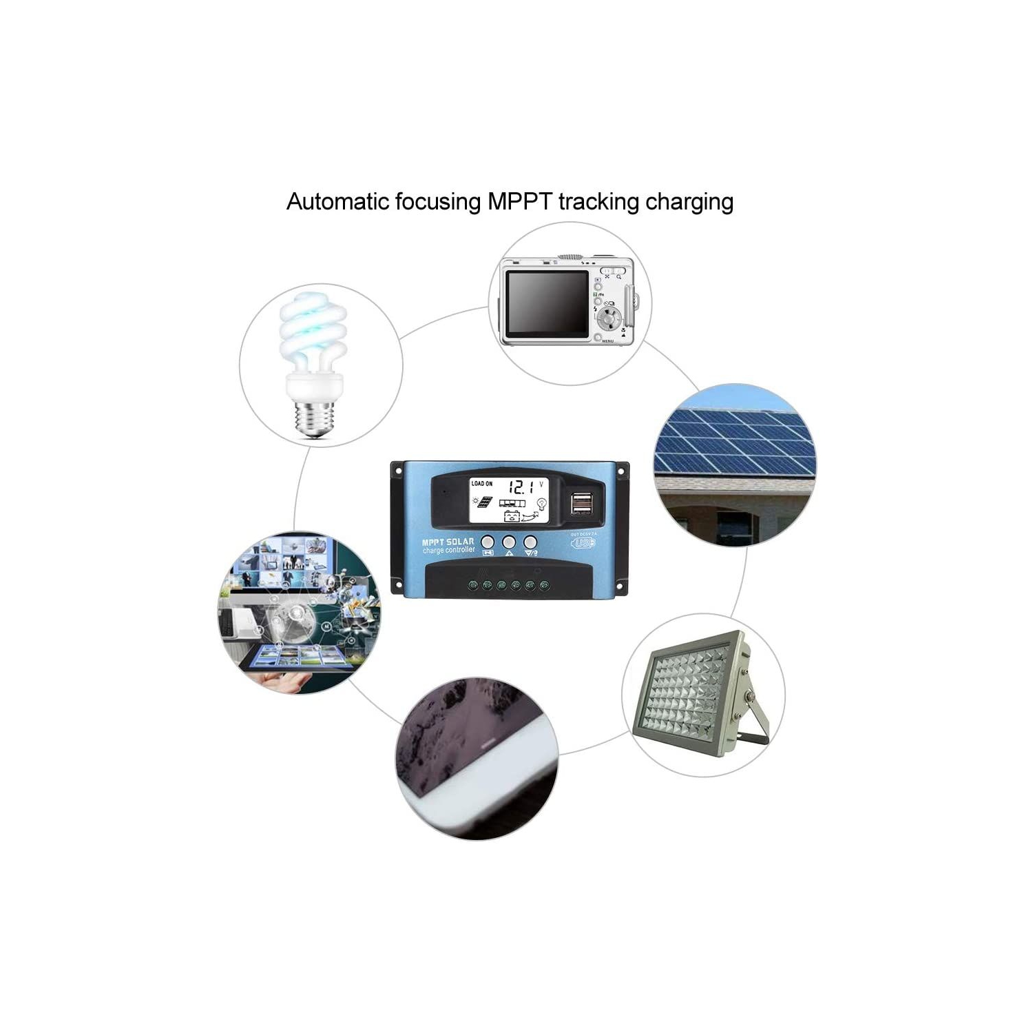 Contrôleur de charge solaire USB contrôleur de batterie à panneau solaire MPPT d'ISTAR Régulateur intelligent