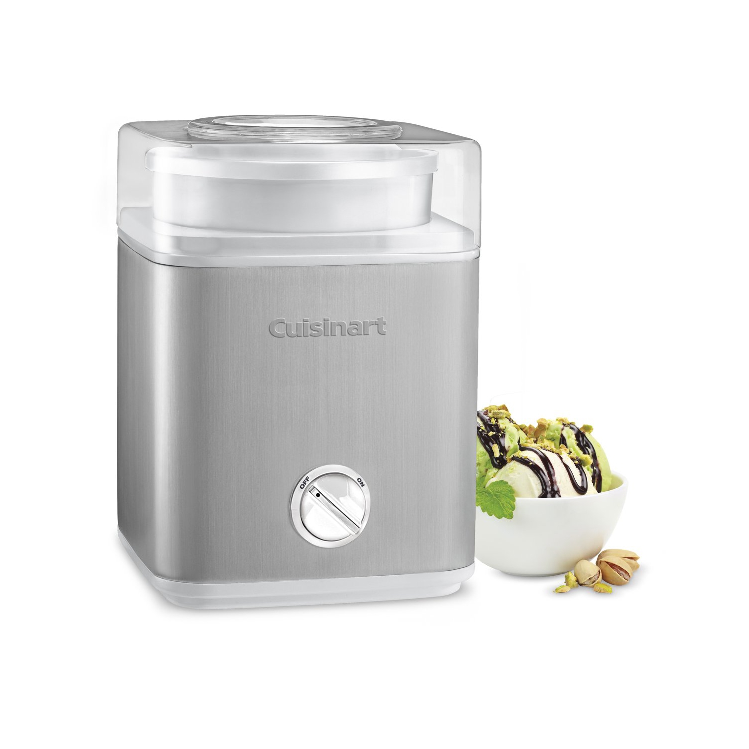 CUISINART ICE-30WNC Pure Indulgence Frozen Yogurt-Ice Cream & Sorbet Maker, Silver, 1 Count