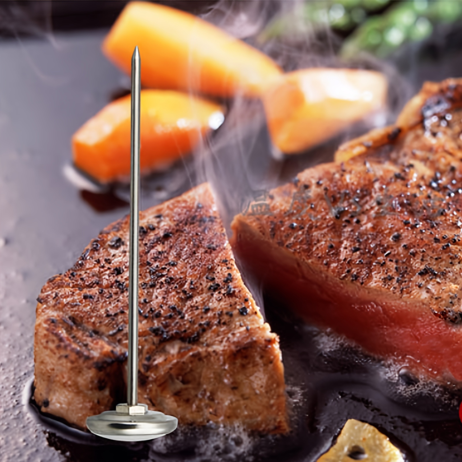 Stainless Steel Food Thermometer - Accurate Meat, Milk, Coffee, and Water Thermometer for Kitchen and Household Use