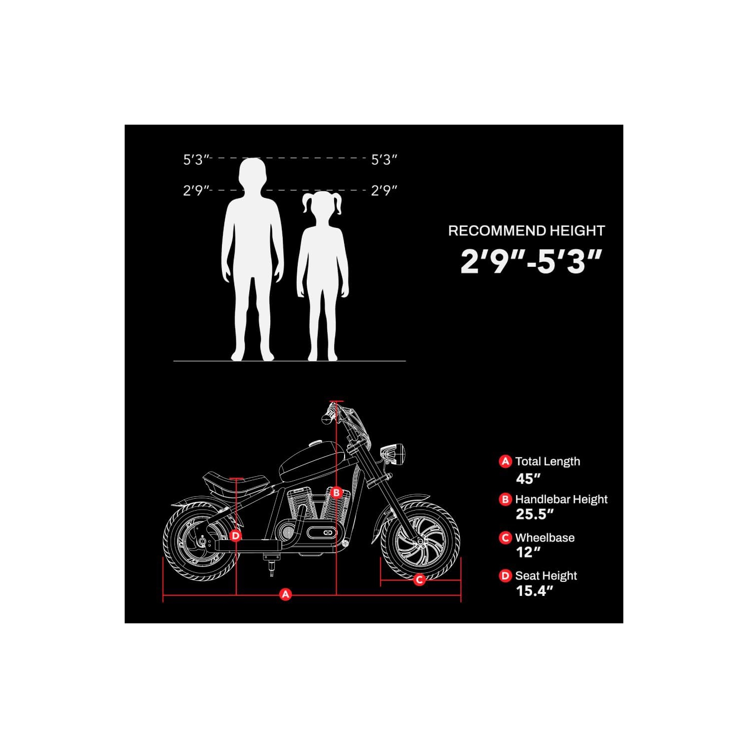 HYPER GOGO CHALLENGER 12 PLUS – Moto électrique pour enfants en pin