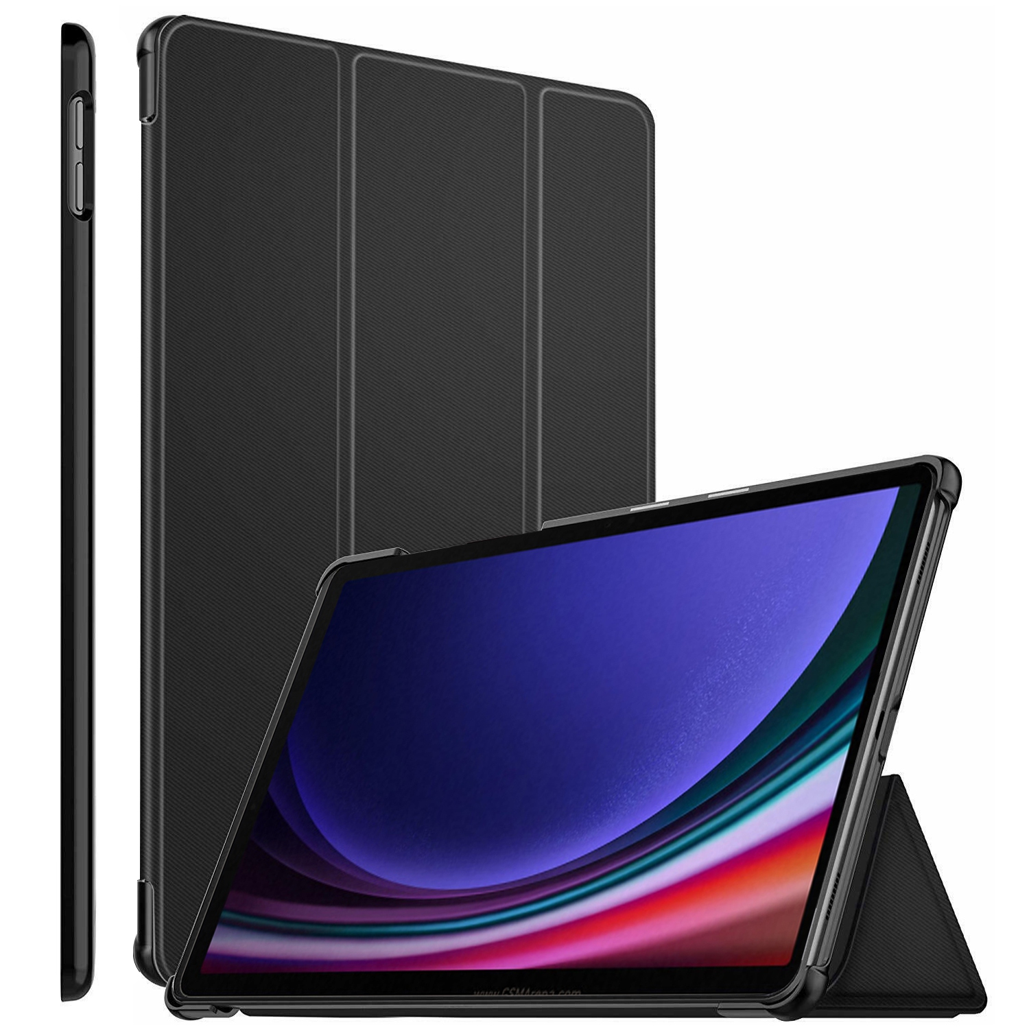 Supershield Compatible with Samsung Galaxy Tab S9 Ultra Case|TPU+PU Material Built-in S Pen Holder Auto Sleep/Wake Protective Case for Samsung Galaxy Tab S9 Ultra - Black