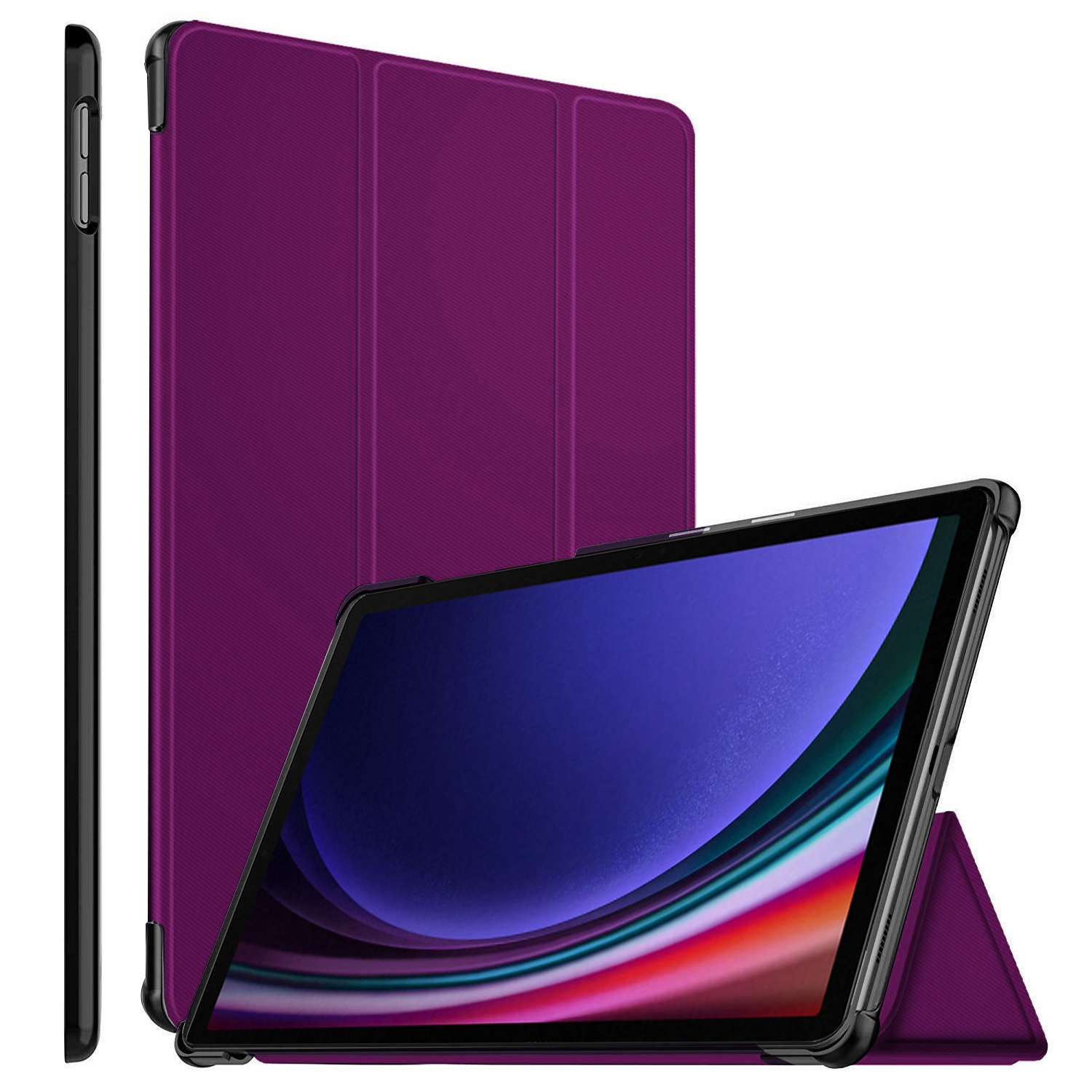 Supershield Compatible with Samsung Galaxy Tab S9 Ultra Case|TPU+PU Material Built-in S Pen Holder Auto Sleep/Wake Protective Case for Samsung Galaxy Tab S9 Ultra - Purple