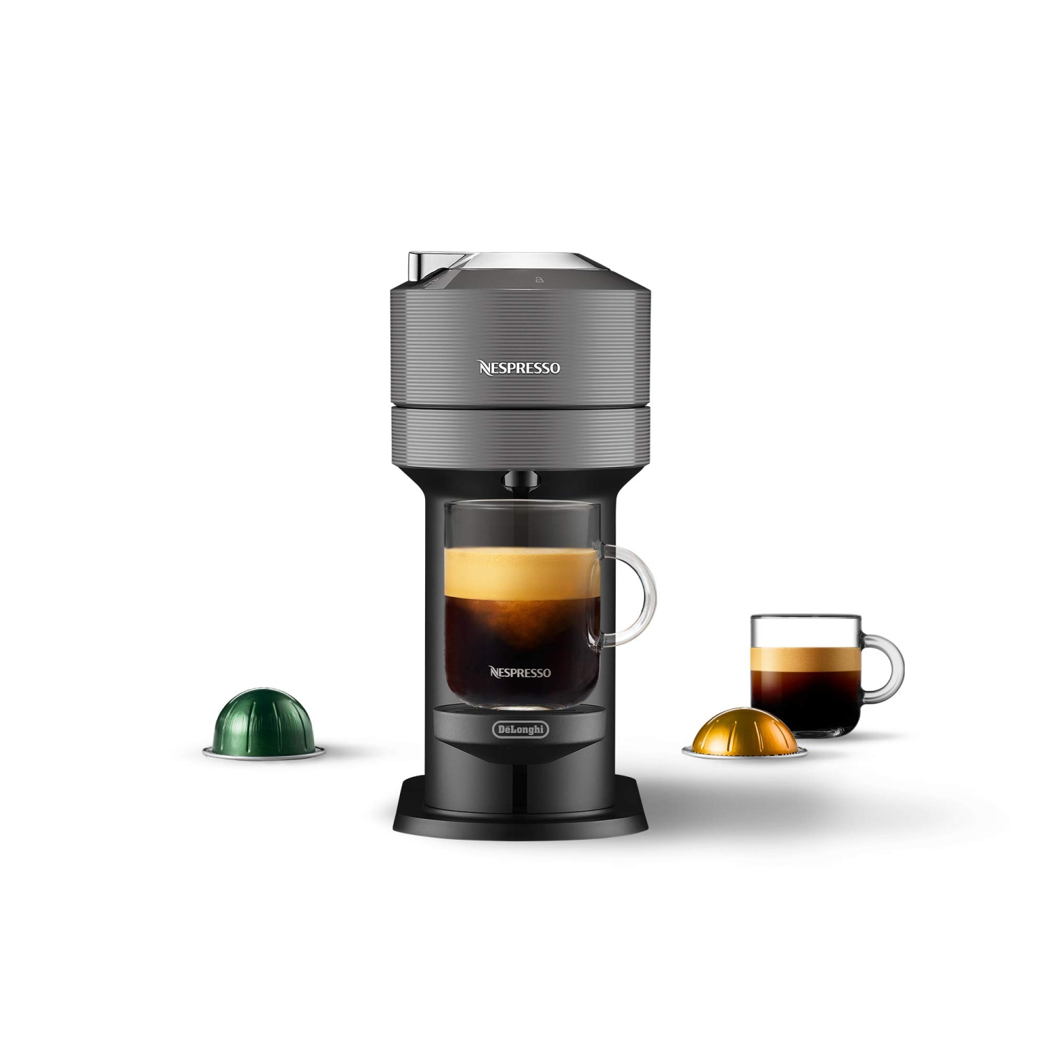 Nespresso Vertuo Next Coffee and Espresso Machine by De'Longhi, Dark Grey